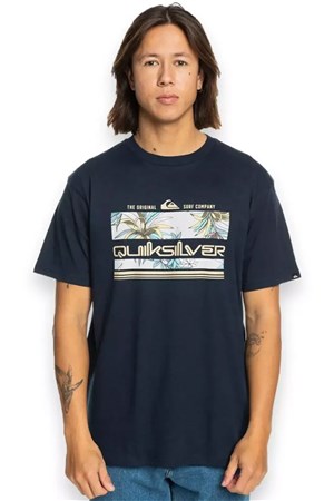 Quiksilver Tropical Rainbow Erkek Tişört EQYZT07679-12818 Lacivert