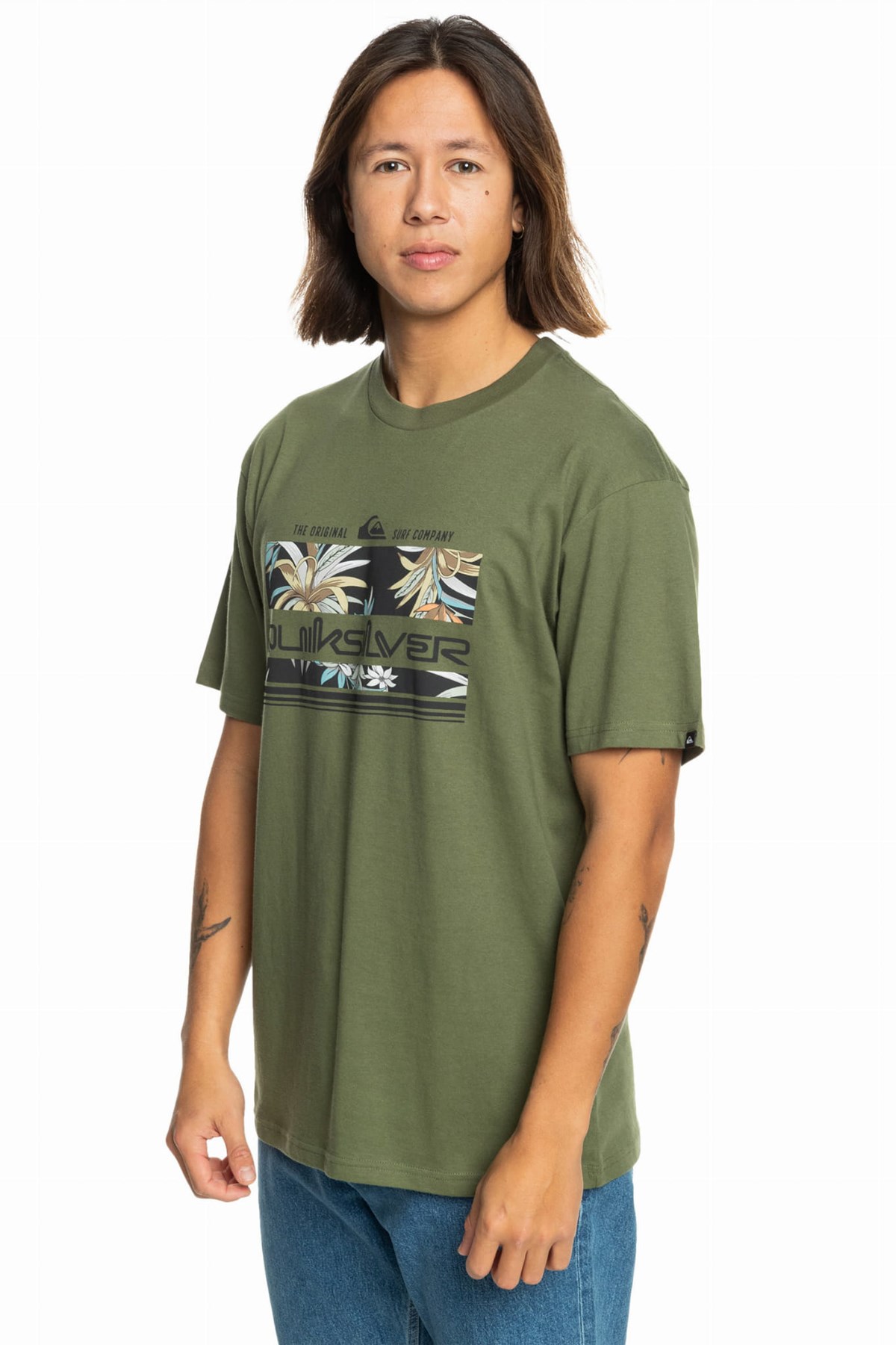 Quiksilver Tropical Rainbow Erkek Tişört EQYZT07679-17036 Yeşil