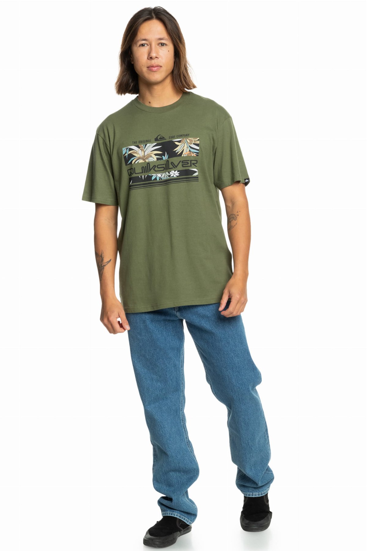 Quiksilver Tropical Rainbow Erkek Tişört EQYZT07679-17036 Yeşil