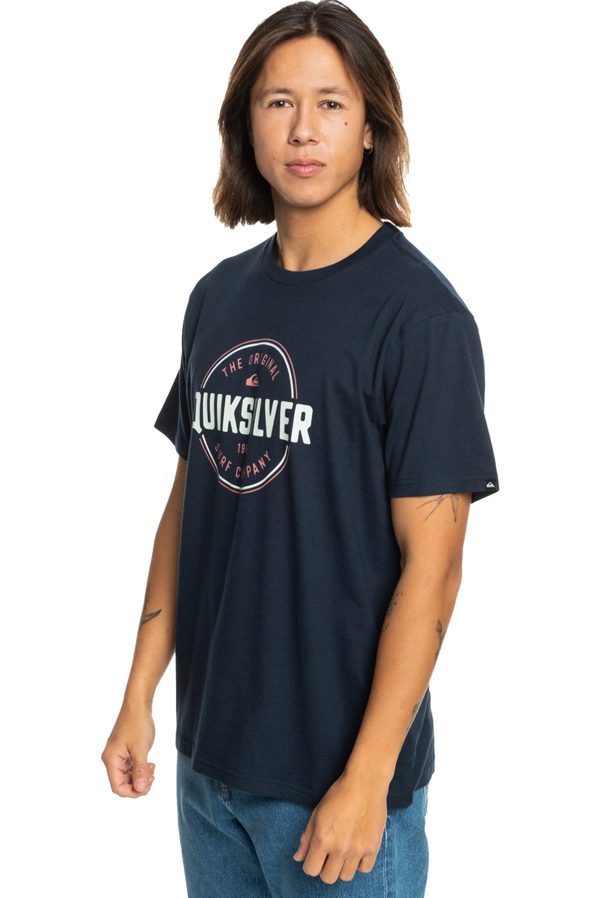 Quiksilver Circle Up Erkek Tişört EQYZT07680-12818 Lacivert