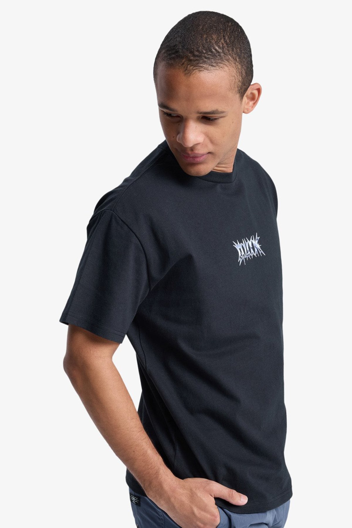 Quiksilver Mercury Chrome Lightning Erkek Tişört Siyah