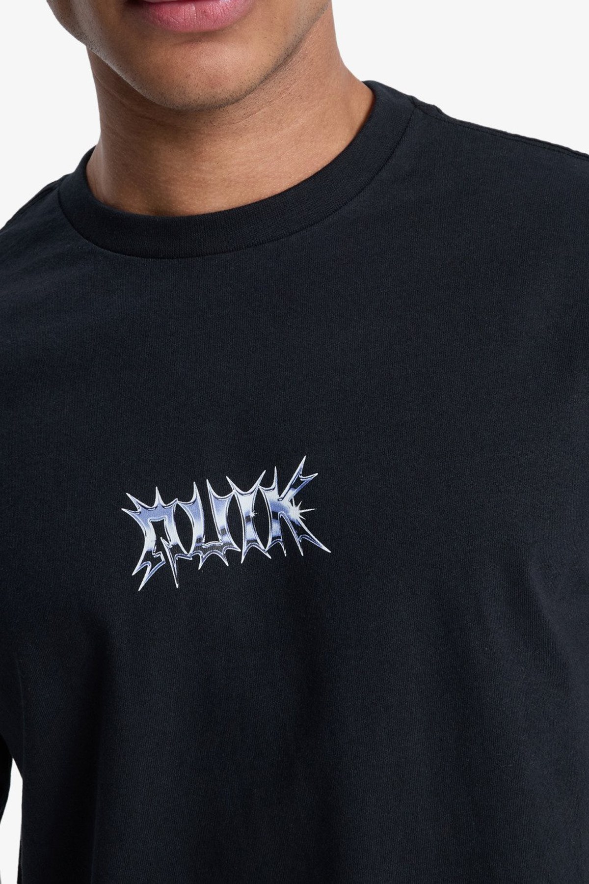 Quiksilver Mercury Chrome Lightning Erkek Tişört Siyah