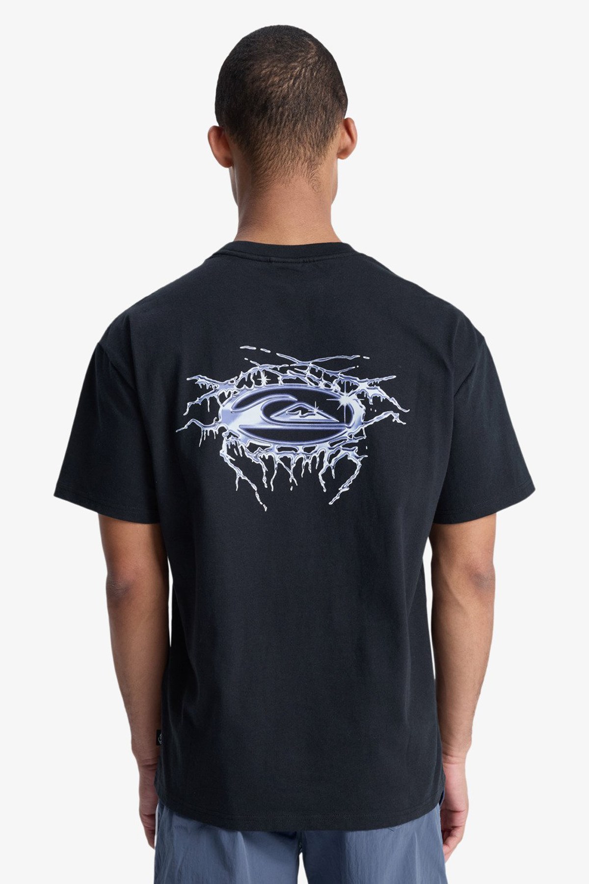 Quiksilver Mercury Chrome Lightning Erkek Tişört Siyah