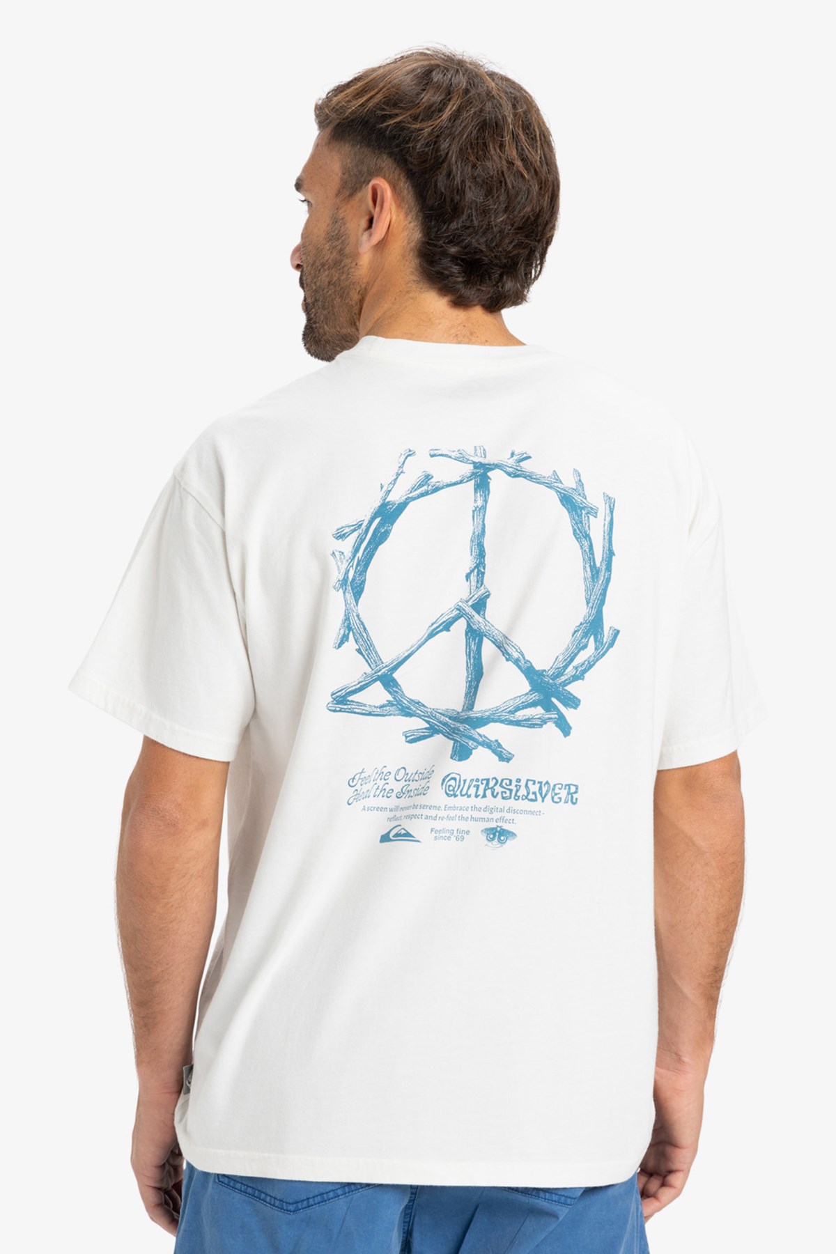 Quiksilver Hw Tree Connection Erkek Tişört Beyaz