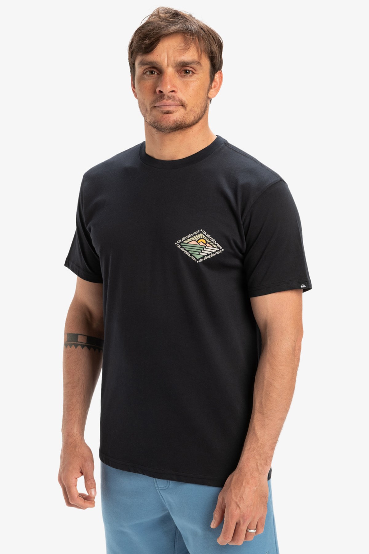 Quiksilver Evo Future islands Erkek Tişört Siyah