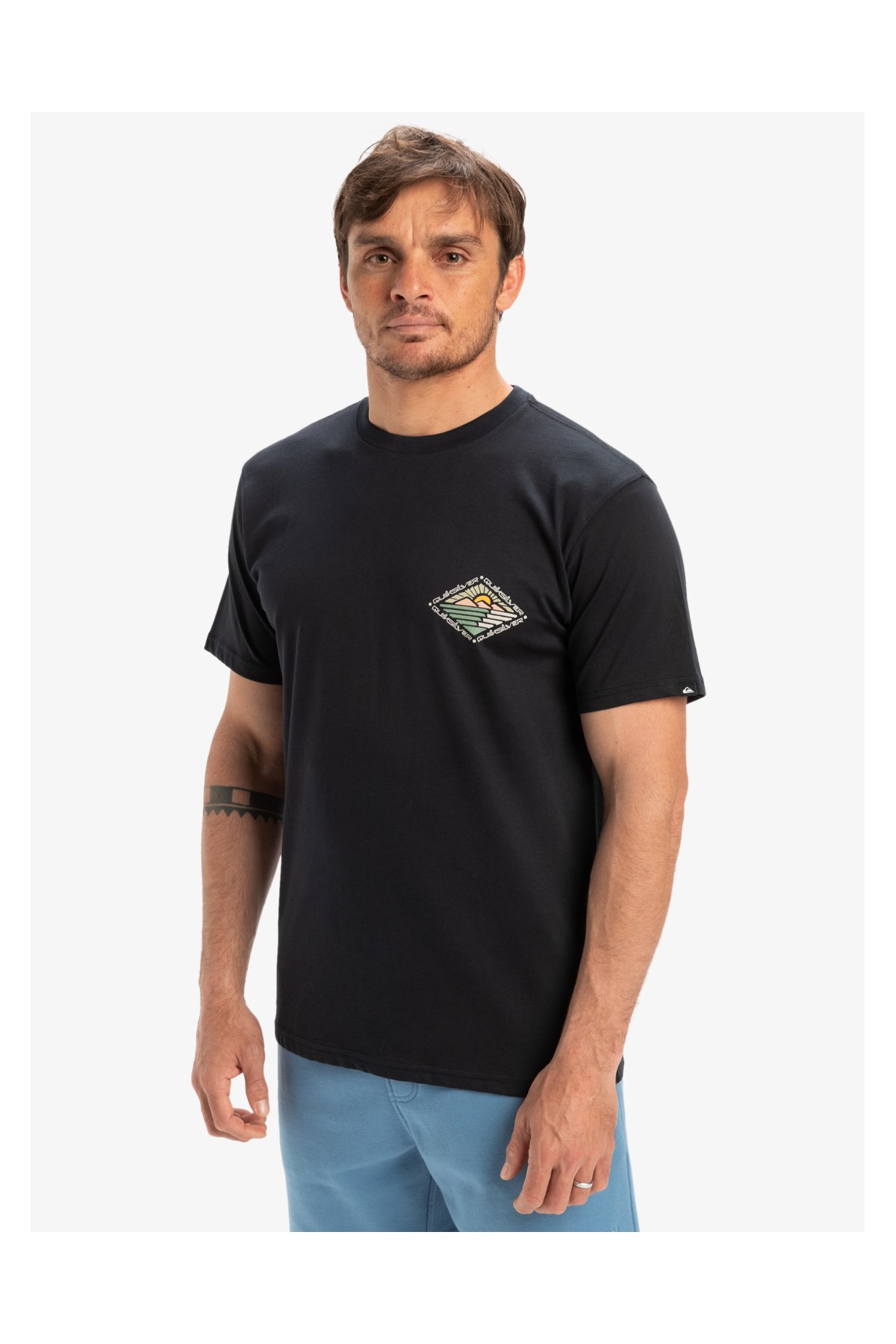 Quiksilver Evo Future islands Erkek Tişört Siyah
