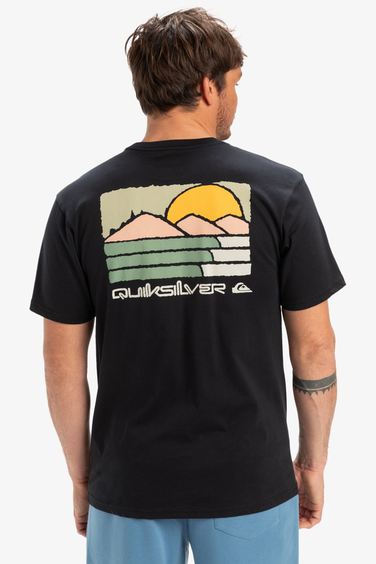 Quiksilver Evo Future islands Erkek Tişört Siyah