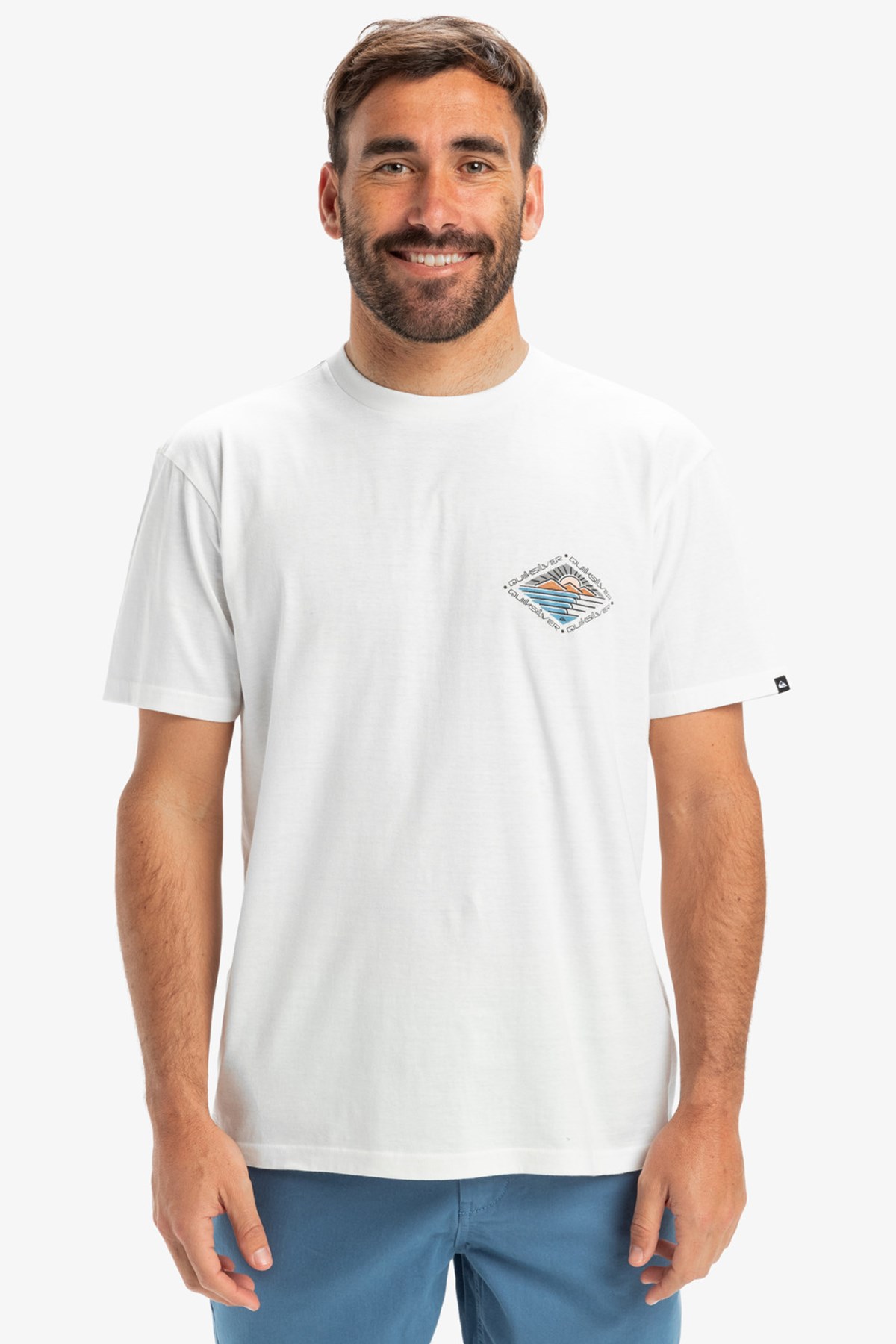 Quiksilver Evo Future islands Erkek Tişört Beyaz