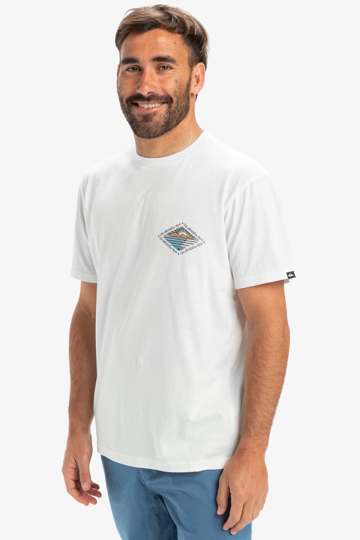 Quiksilver Evo Future islands Erkek Tişört Beyaz