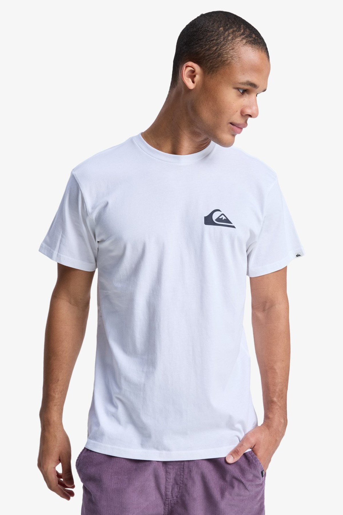 Quiksilver Ev Mini Logo Erkek Tişört Beyaz