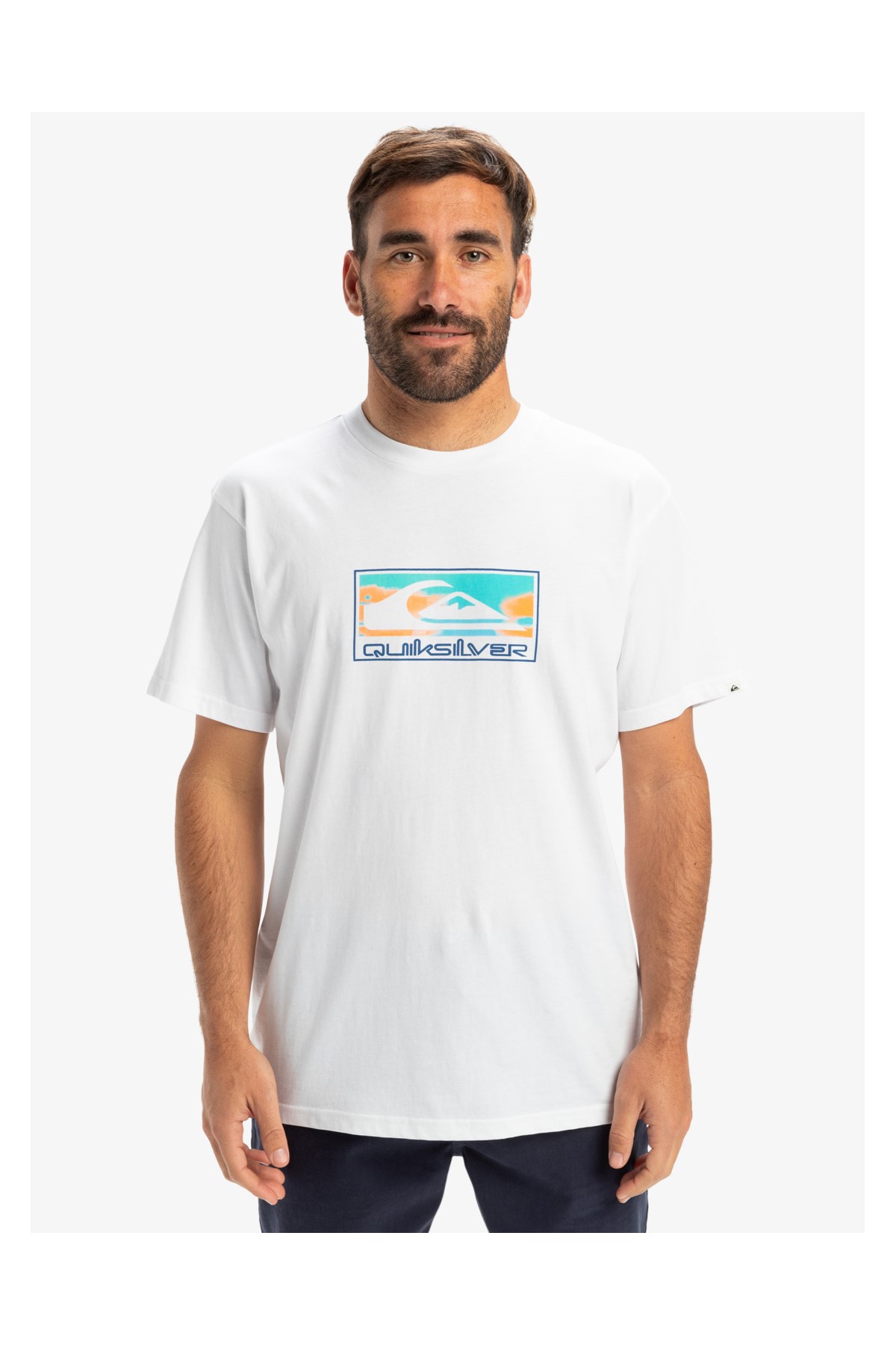 Quiksilver Ev Gradient Box Erkek Tişört Beyaz