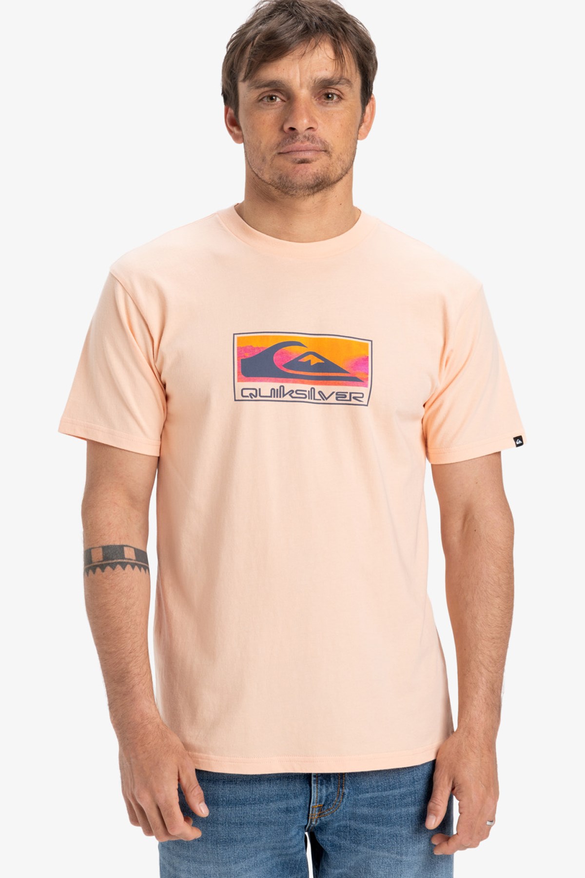 Quiksilver Ev Gradient Box Erkek Tişört Turuncu