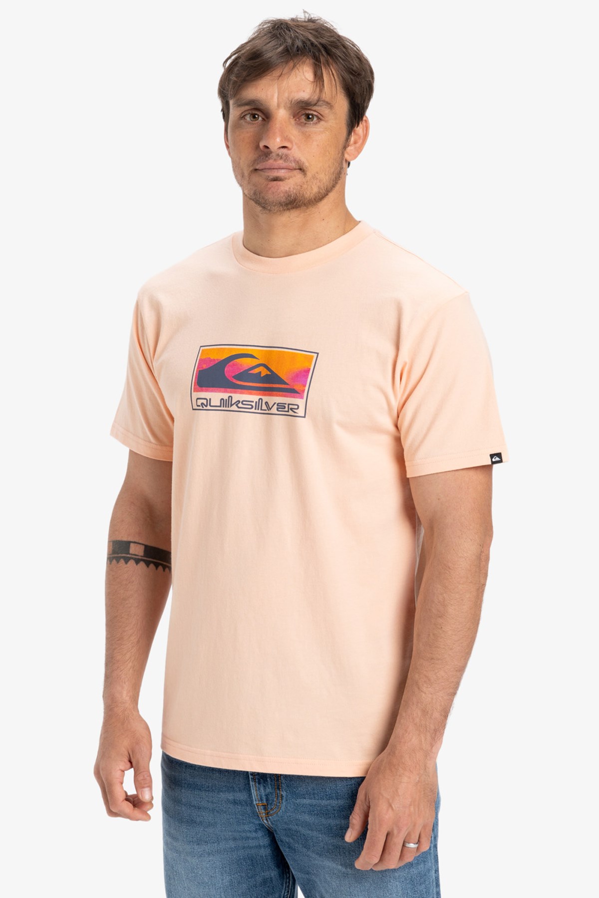 Quiksilver Ev Gradient Box Erkek Tişört Turuncu