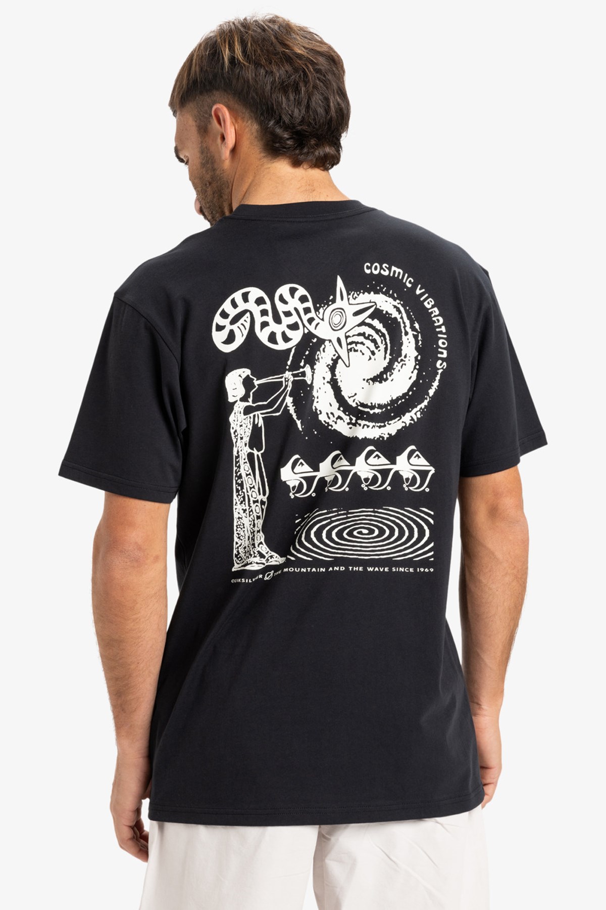 Quiksilver Retro Fade Erkek Tişört Siyah
