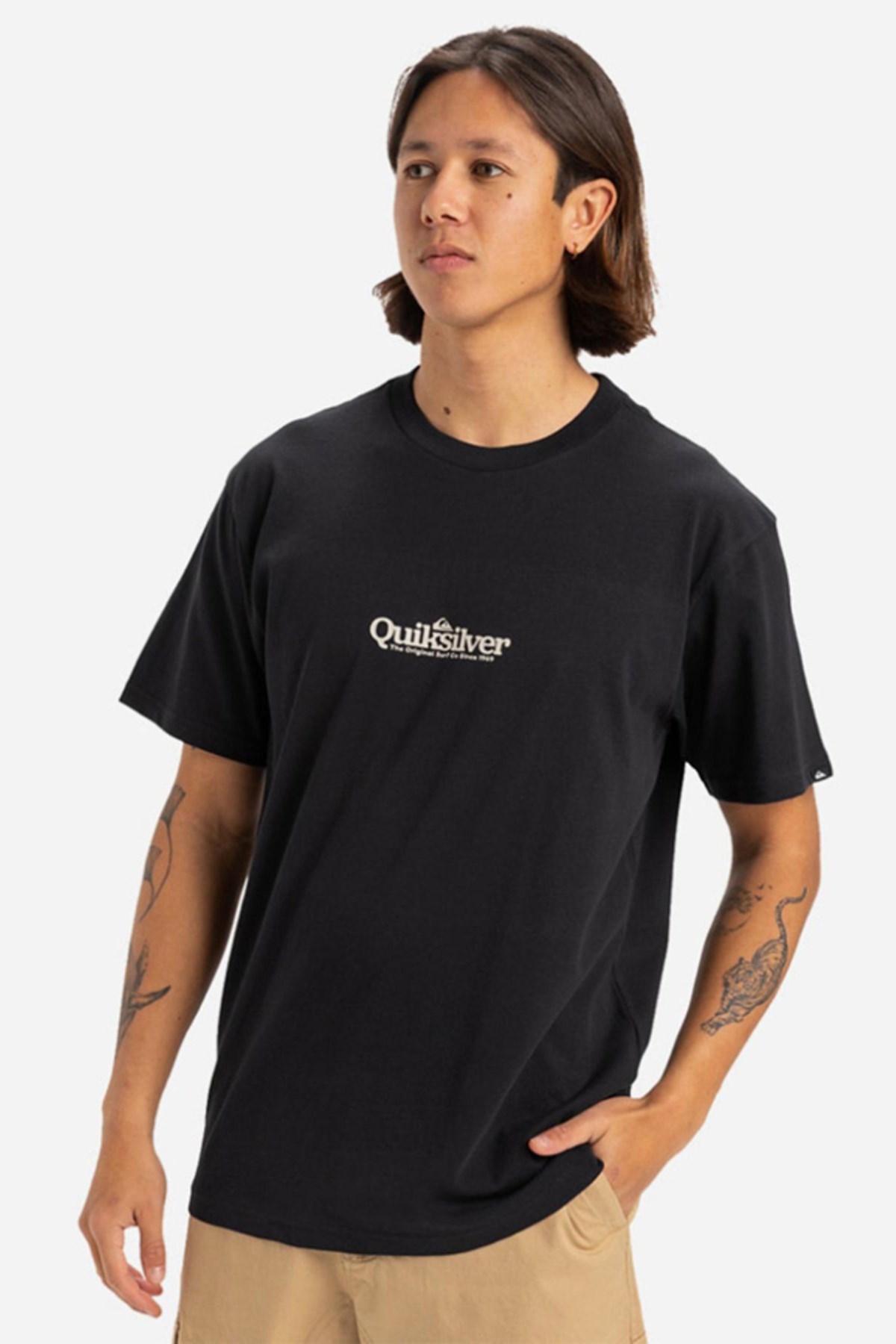 Quiksilver Fineline Erkek Tişört Siyah