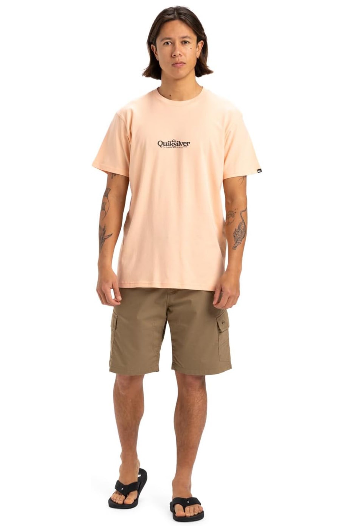 Quiksilver Fineline Erkek Tişört Turuncu