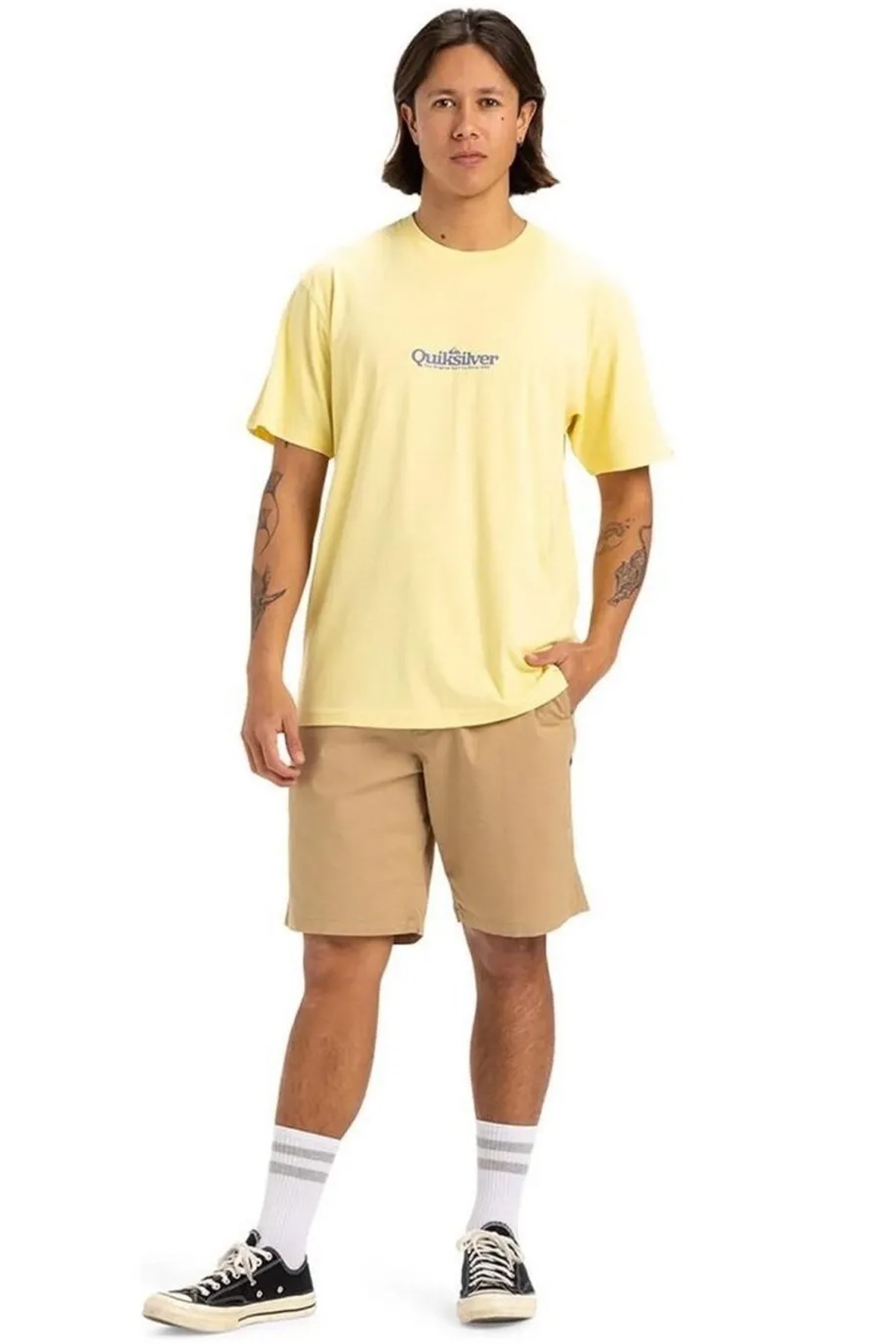 Quiksilver Fineline Erkek Tişört Sarı
