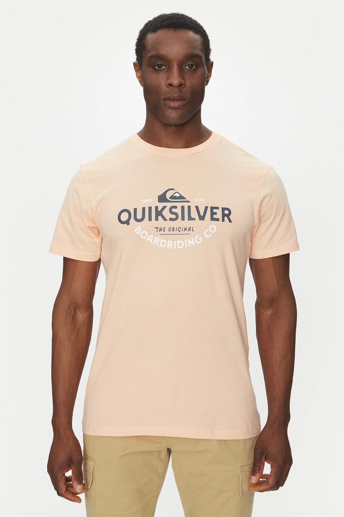 Quiksilver Typed Out Erkek Tişört Turuncu