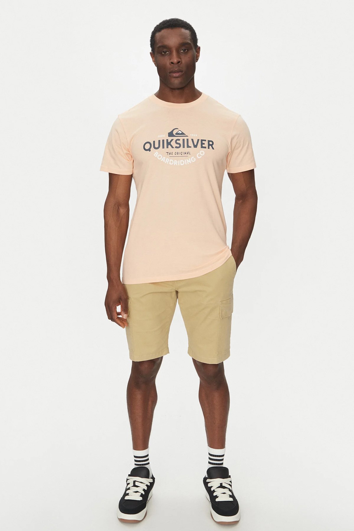 Quiksilver Typed Out Erkek Tişört Turuncu