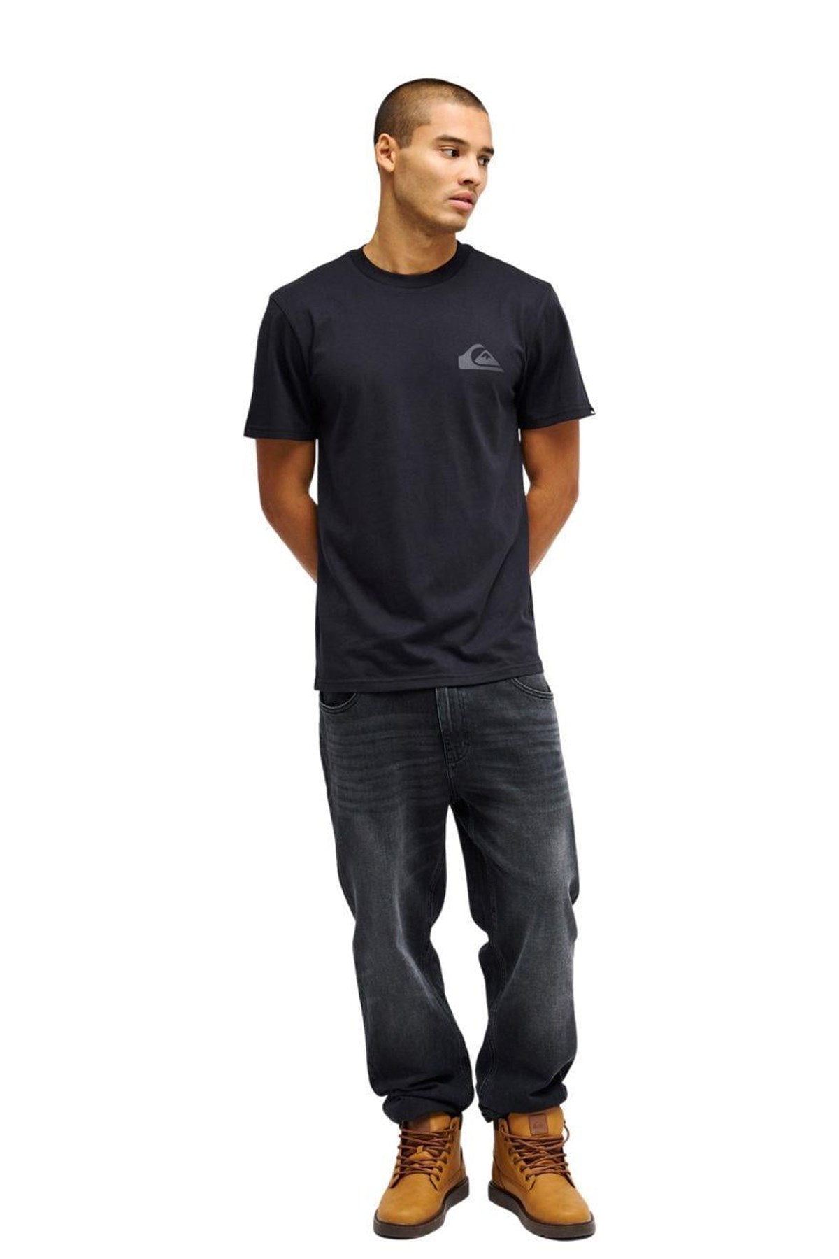 Quiksilver Ev Mini Logo Erkek Tişört EQYZT08181-11783 Antrasit