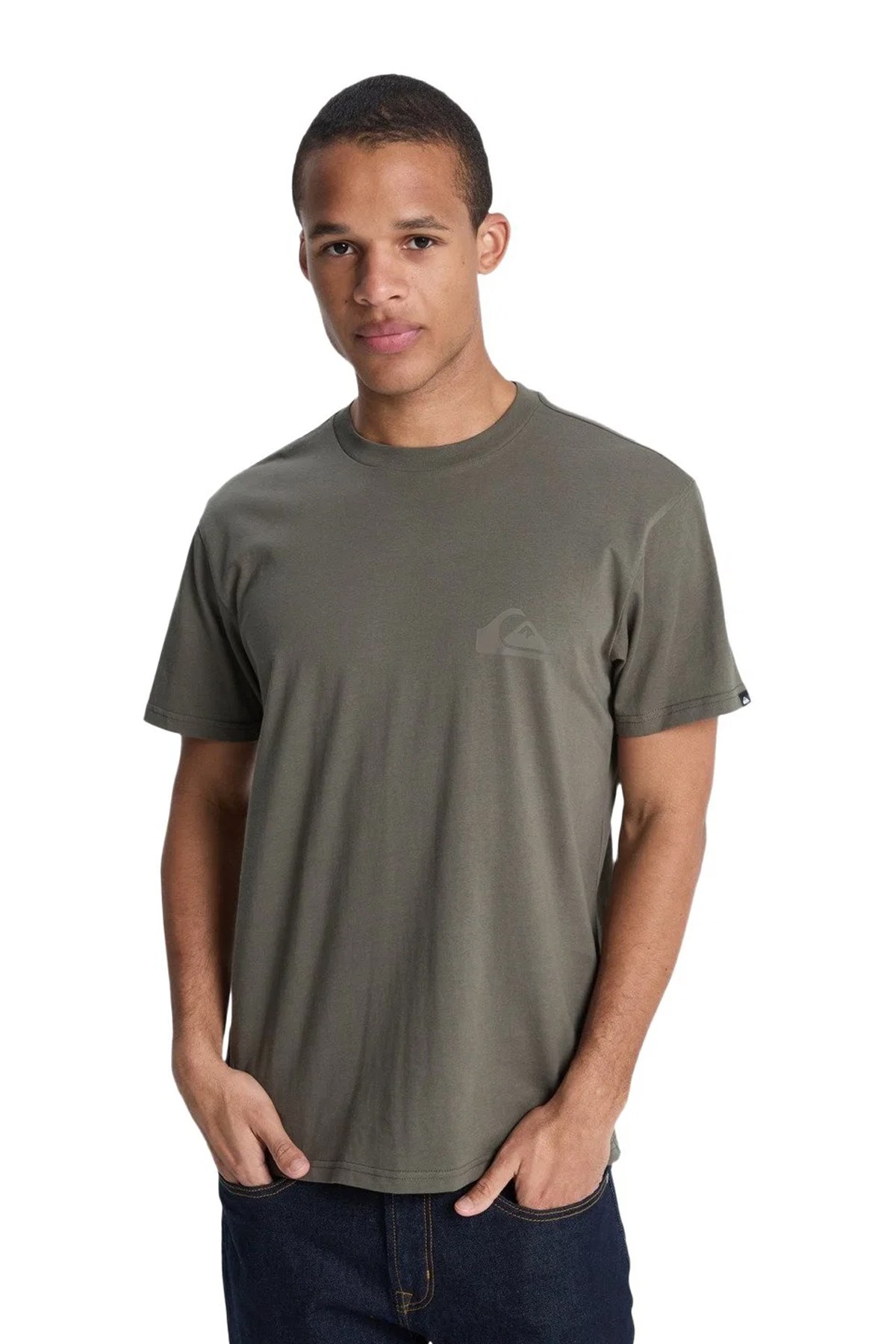 Quiksilver Ev Mini Logo Erkek Tişört EQYZT08181-6490 Haki