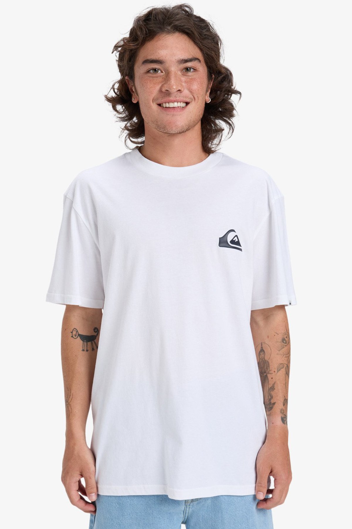 Quiksilver Ev Mini Logo Erkek Tişört EQYZT08181-WBB0 Beyaz