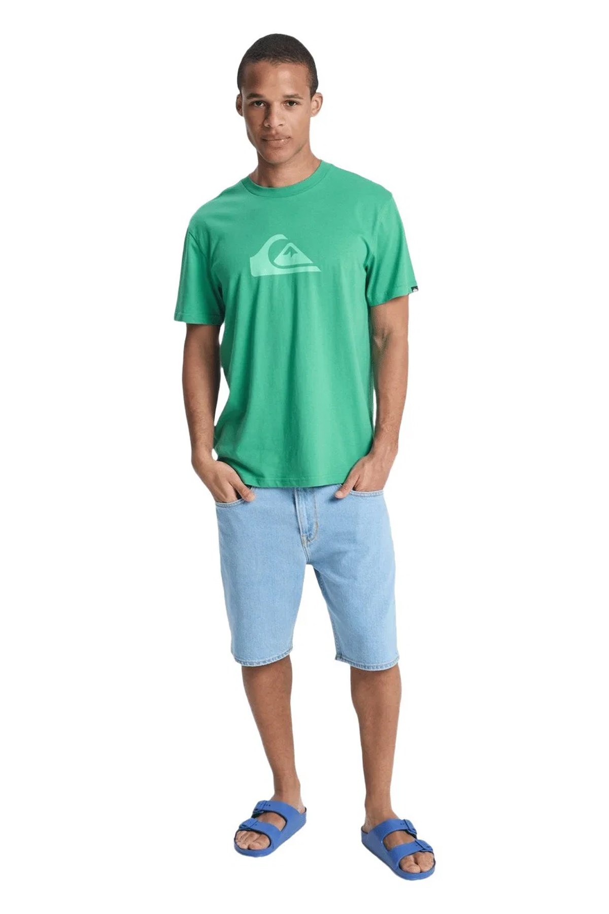 Quiksilver Ev Comp Logo Erkek Tişört EQYZT08182-GNZ0 Yeşil