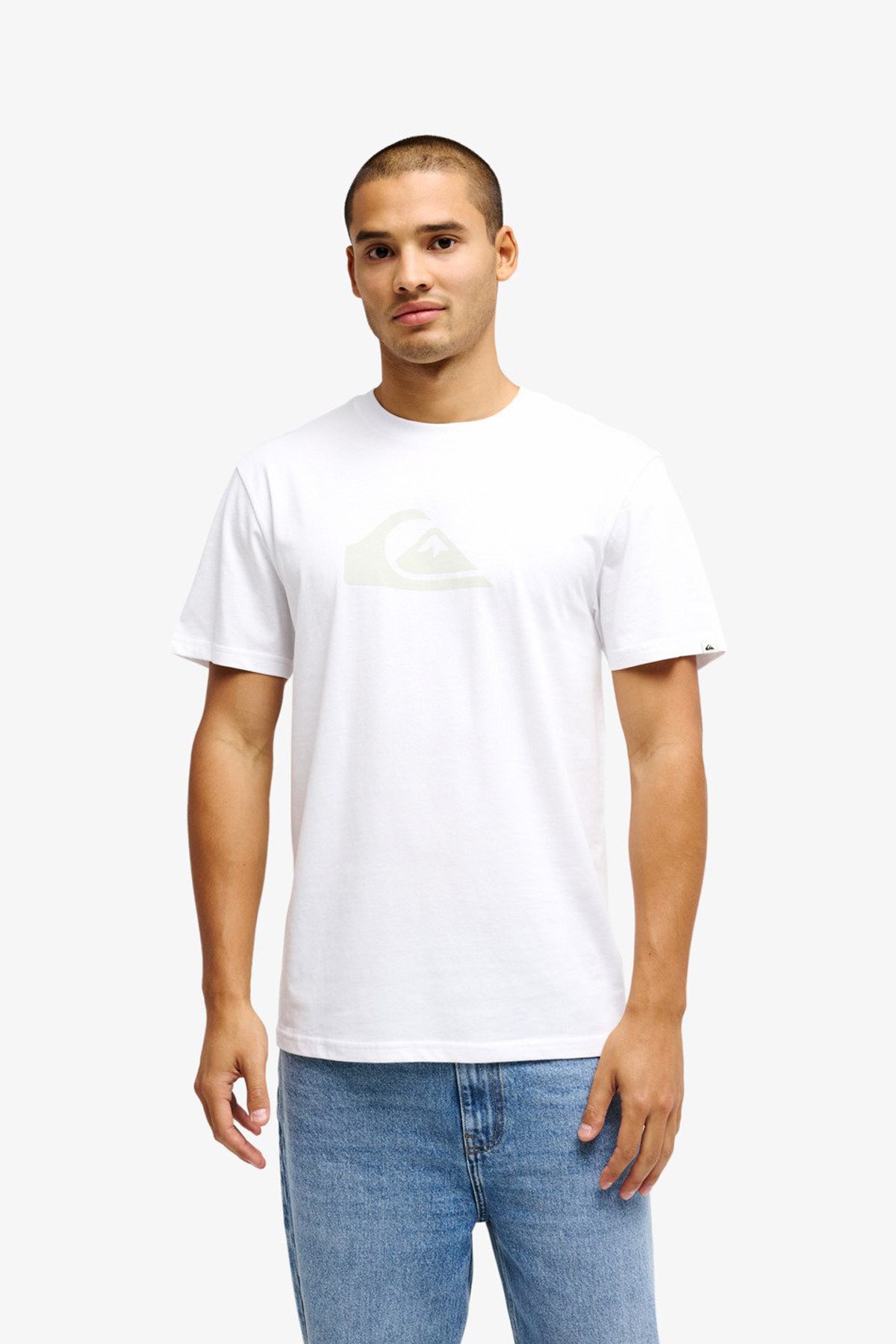 Quiksilver Ev Comp Logo Erkek Tişört EQYZT08182-WBB0 Beyaz