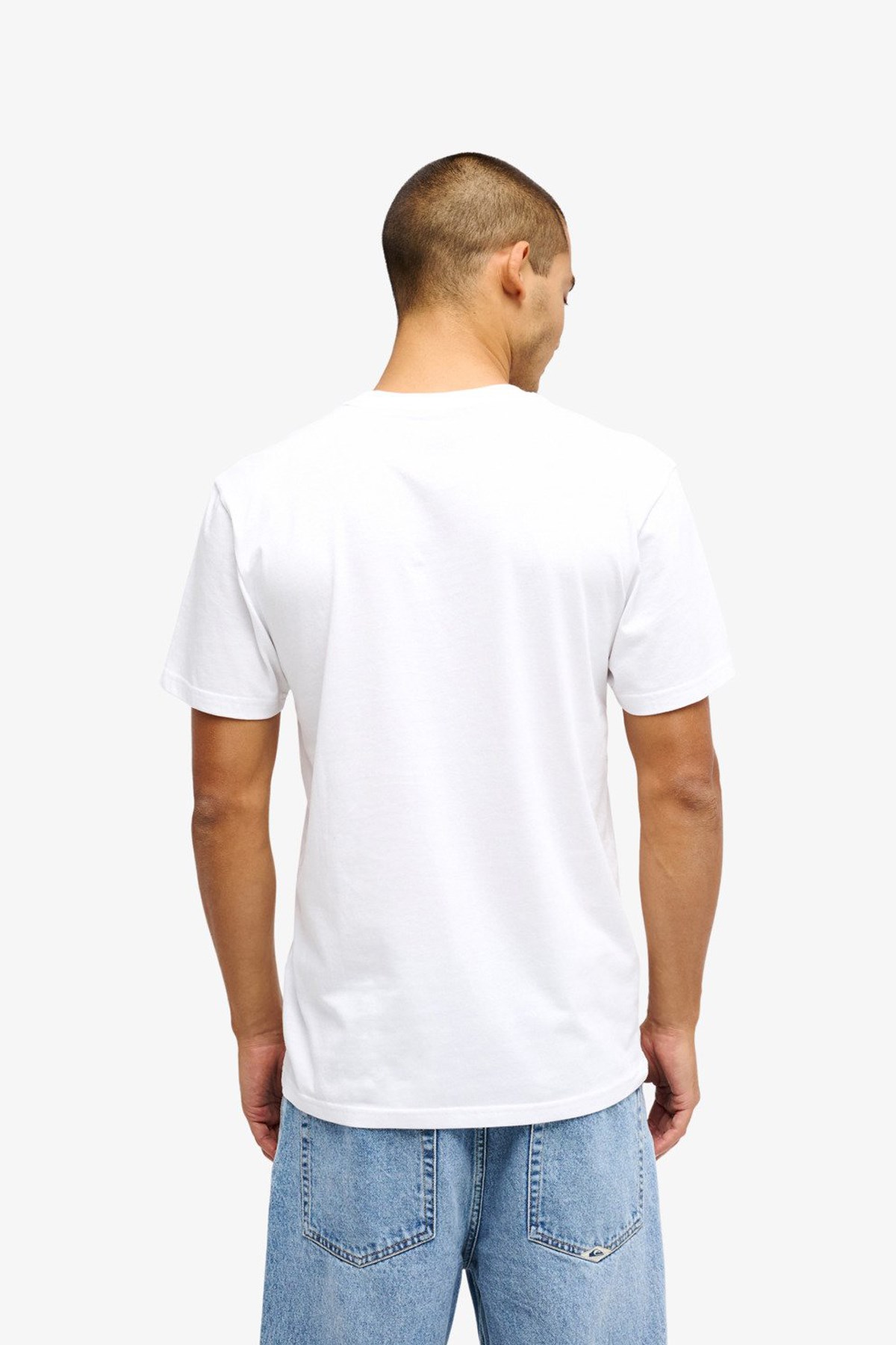 Quiksilver Ev Comp Logo Erkek Tişört EQYZT08182-WBB0 Beyaz