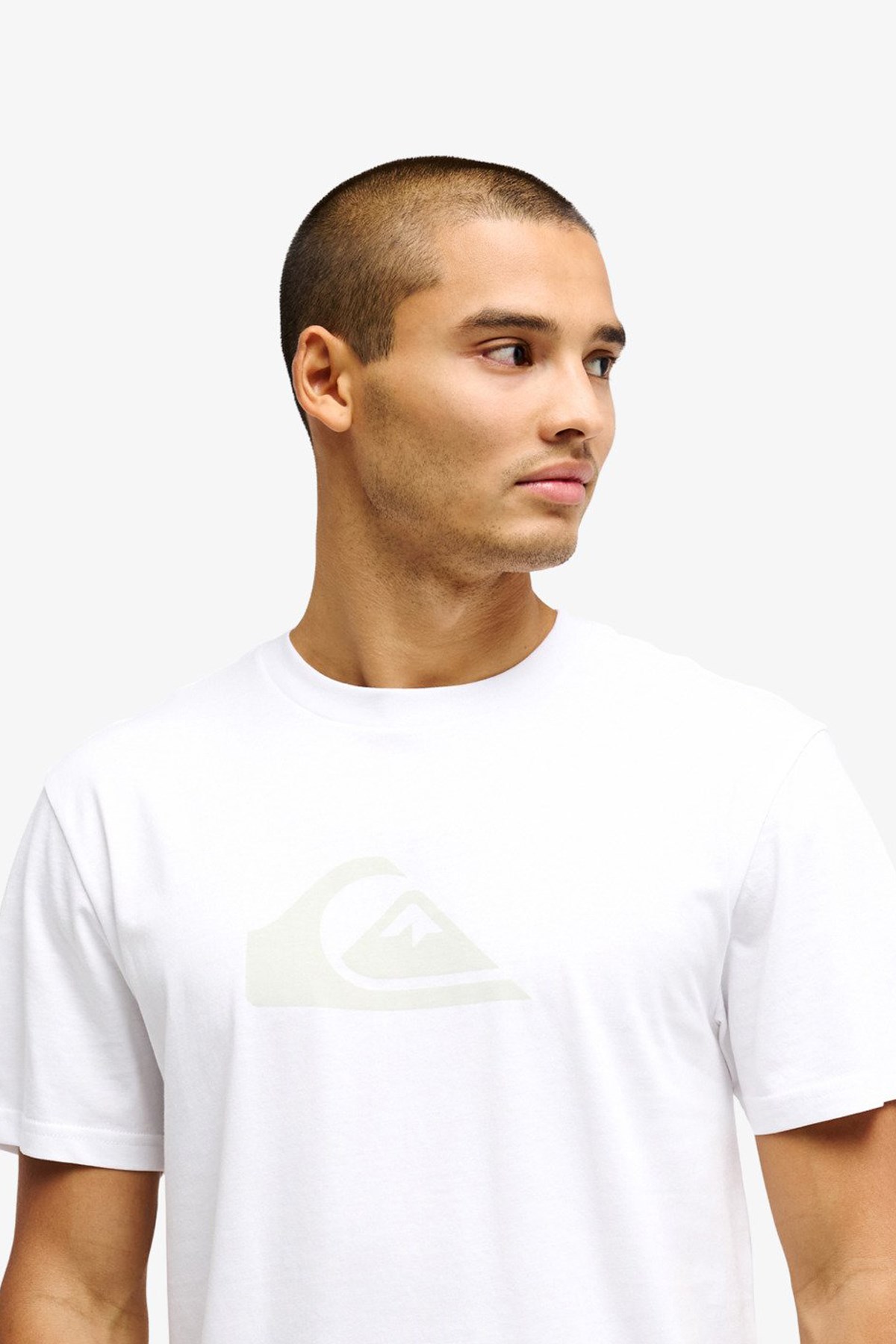 Quiksilver Ev Comp Logo Erkek Tişört EQYZT08182-WBB0 Beyaz
