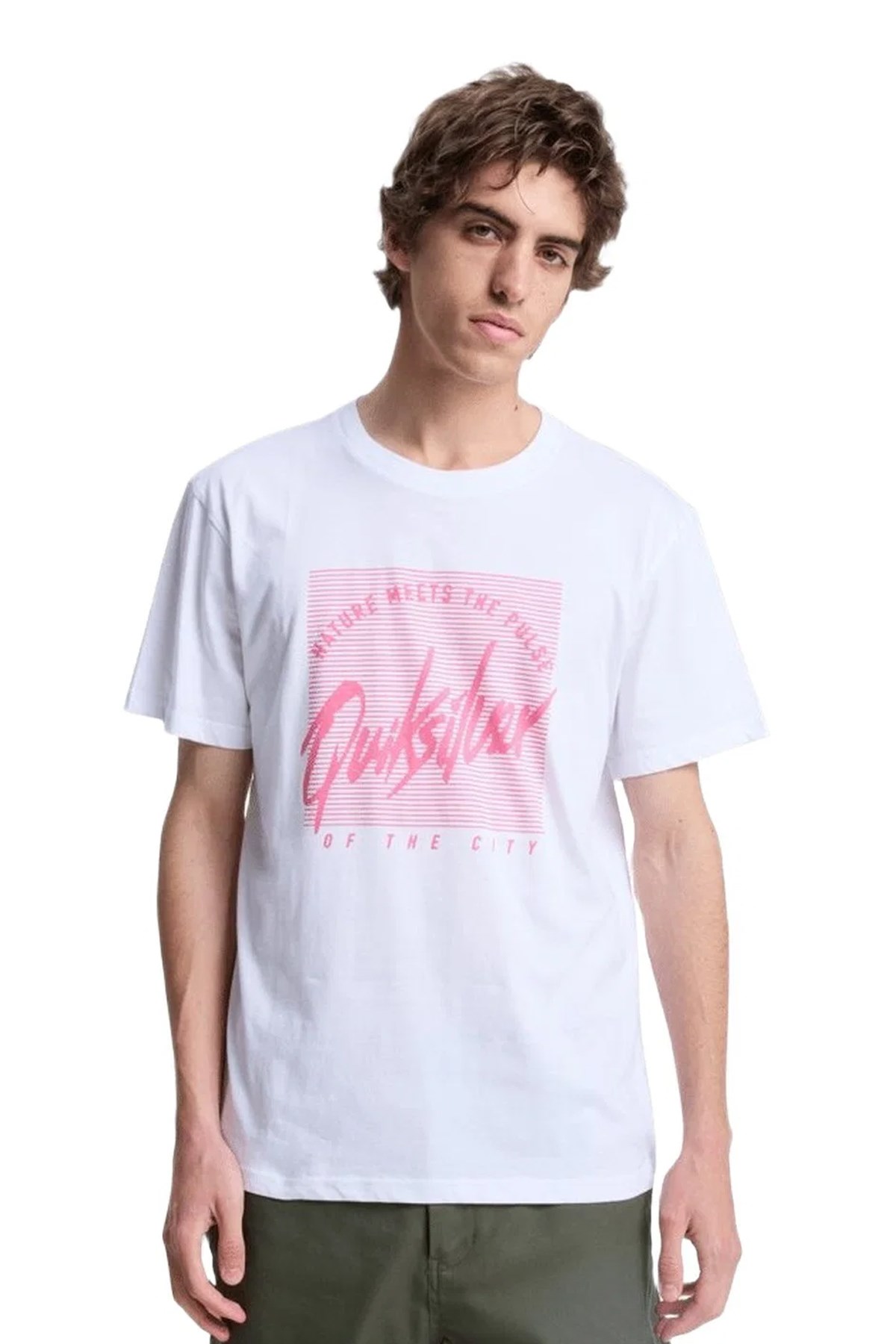 Quiksilver Retro Mood Erkek Tişört EQYZT08261-WBB0 Beyaz