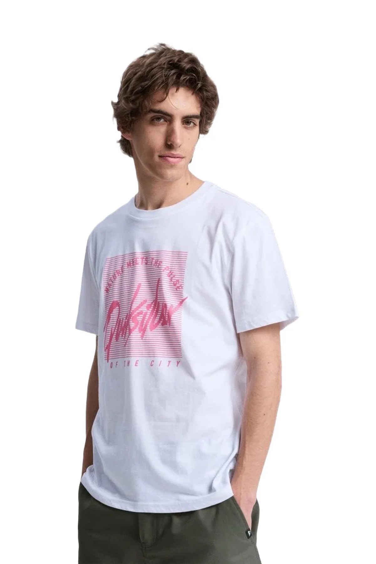Quiksilver Retro Mood Erkek Tişört EQYZT08261-WBB0 Beyaz