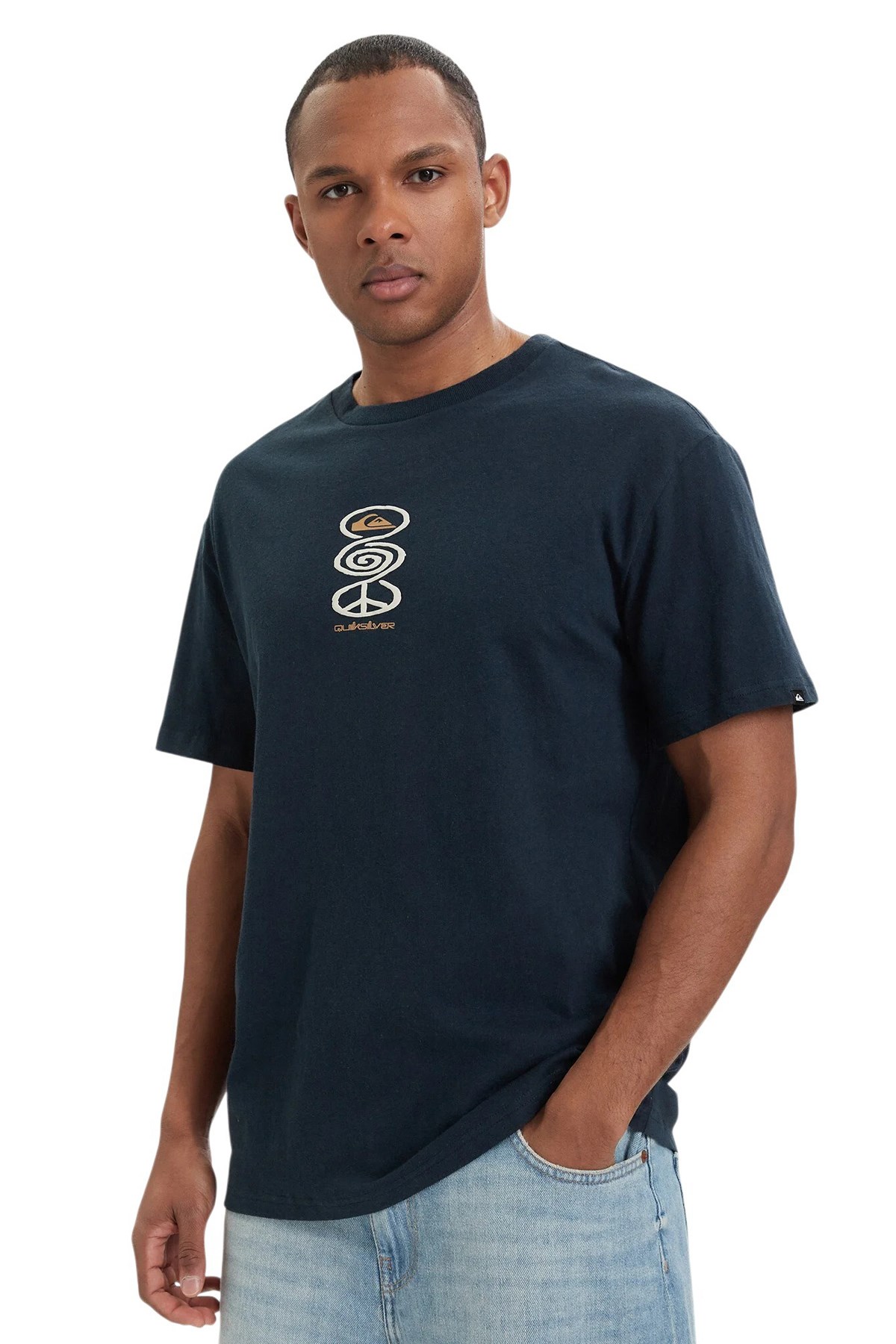 Quiksilver Harmony Spiral Erkek Tişört EQYZT08304-6800 Lacivert