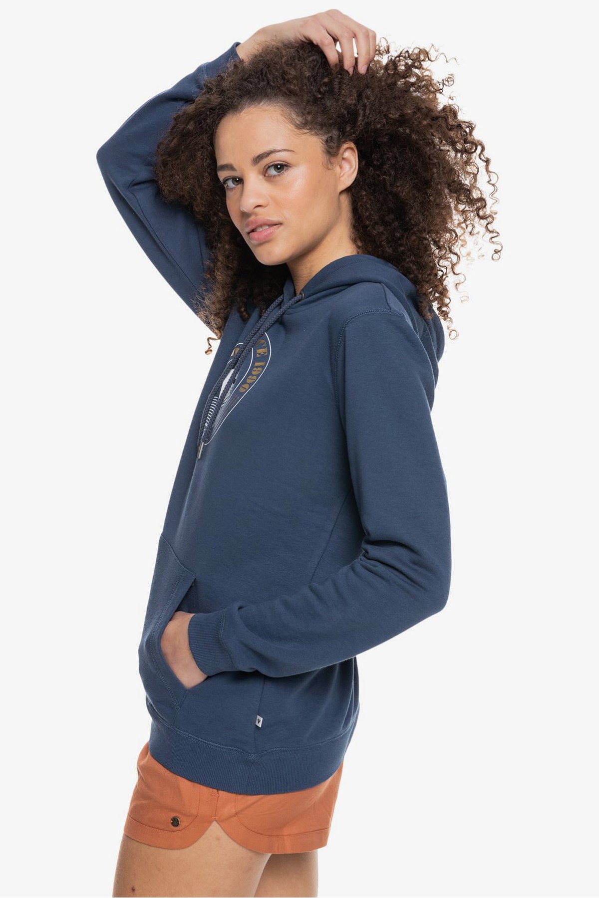 Roxy Day Breaks Brushed Kadın Kapşonlu Sweatshirt ERJFT04474-BSP0 İndigo