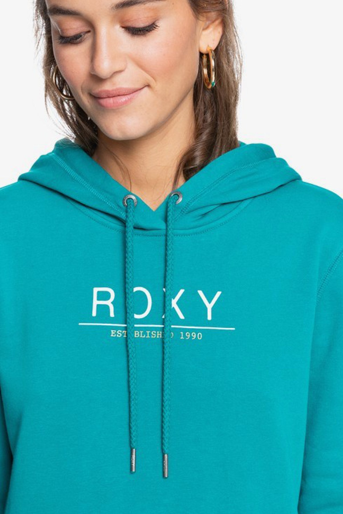 Roxy Day Breaks Kadın Kapşonlu Sweatshirt ERJFT04483-19759 Turkuaz