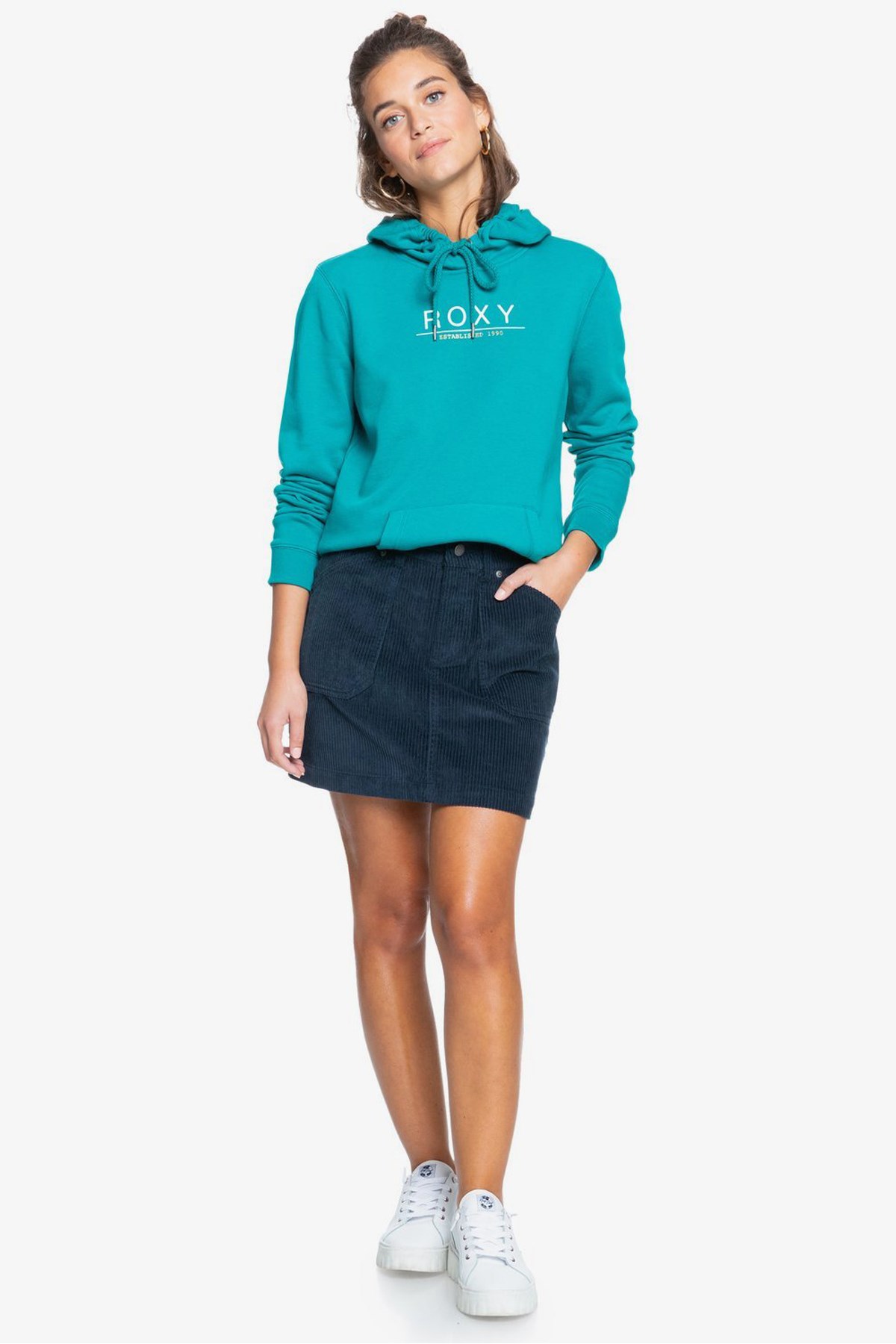 Roxy Day Breaks Kadın Kapşonlu Sweatshirt ERJFT04483-19759 Turkuaz