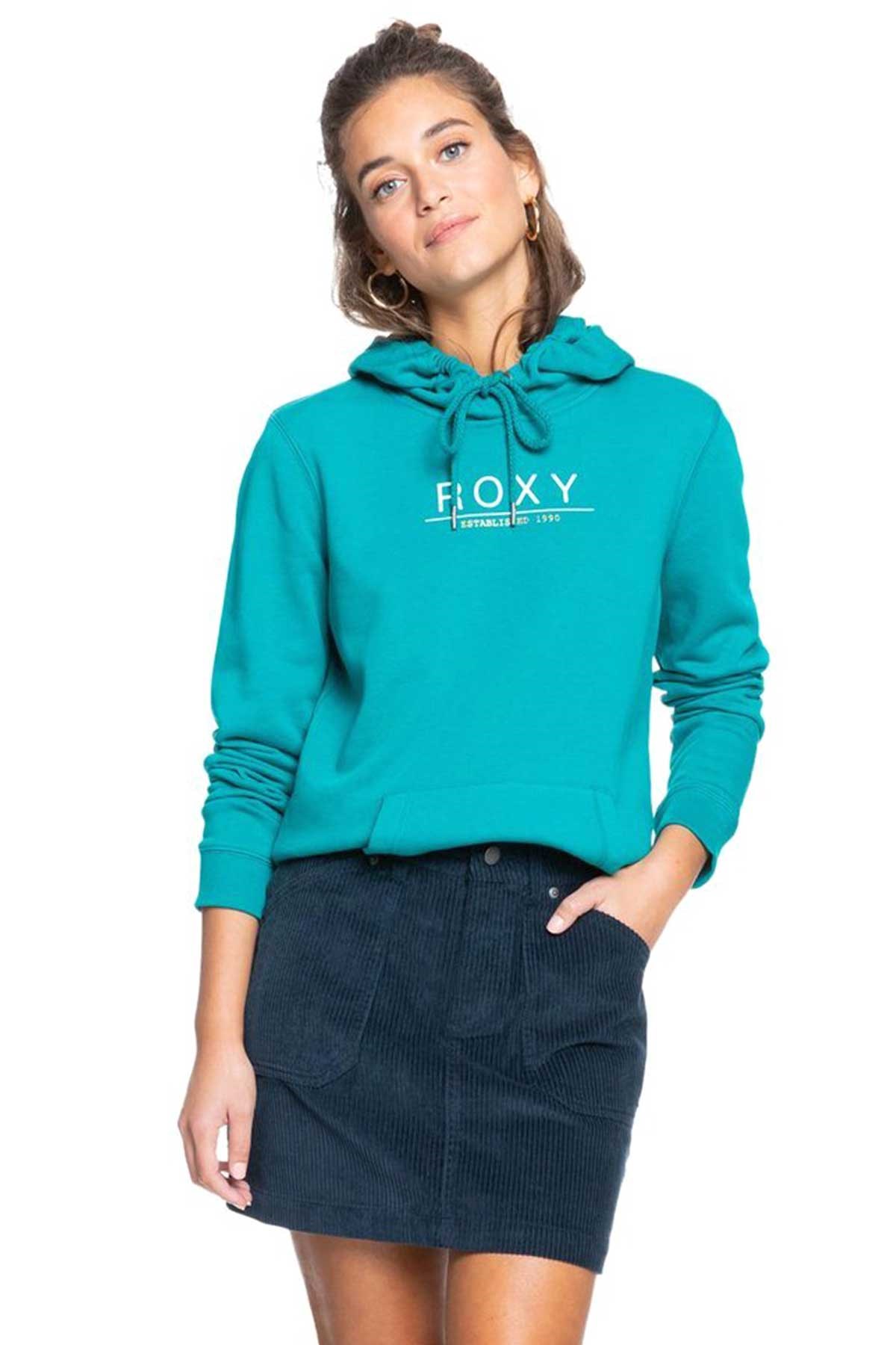 Roxy Day Breaks Kadın Kapşonlu Sweatshirt ERJFT04483-19759 Turkuaz