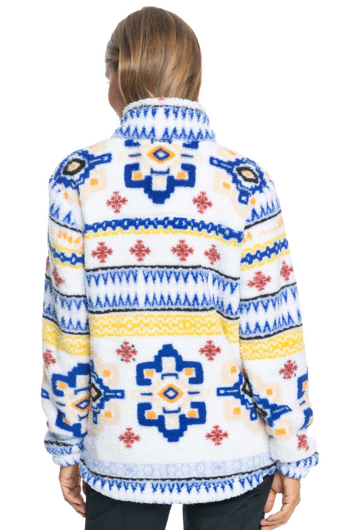 Roxy Alabama Full Zip Kadın Polar Ceket ERJFT04708-WBBC Beyaz