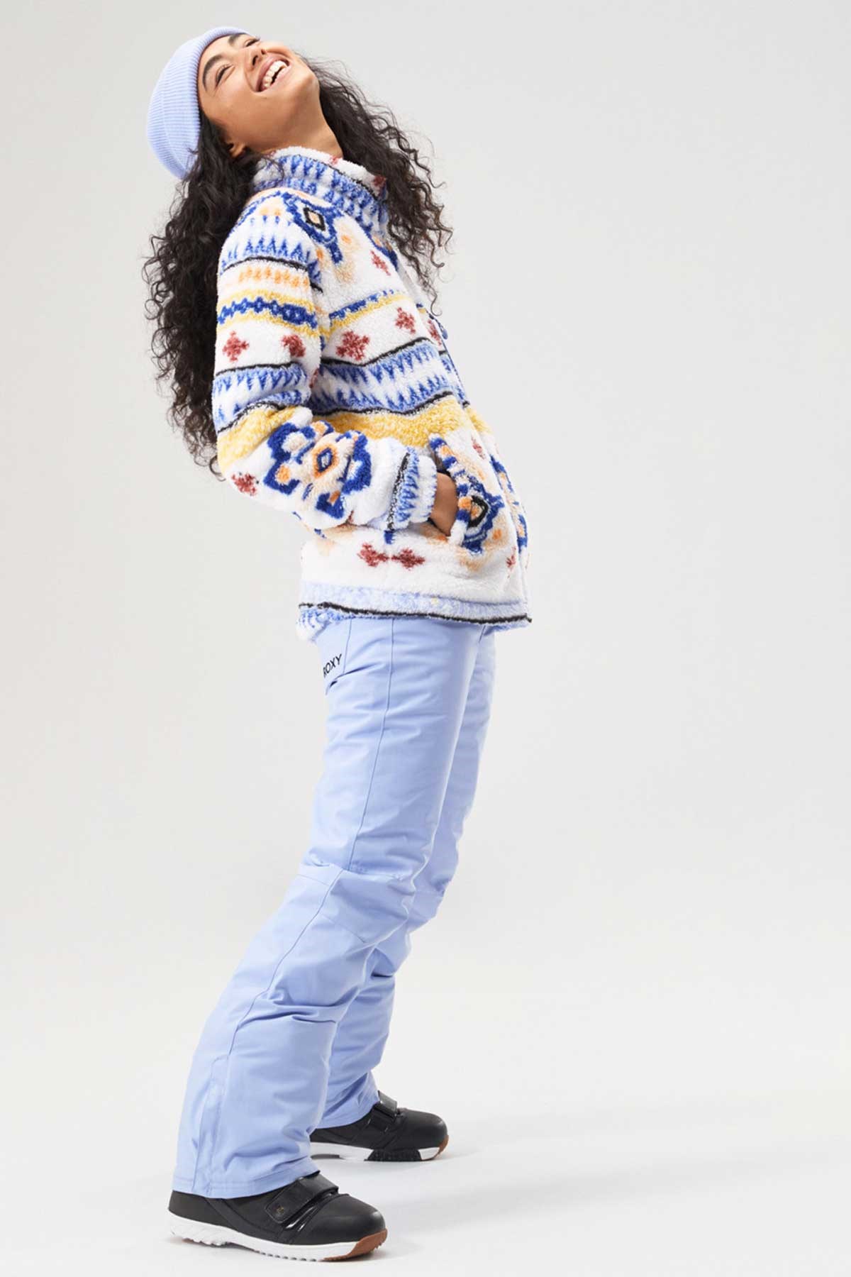 Roxy Alabama Full Zip Kadın Polar Ceket ERJFT04708-WBBC Beyaz