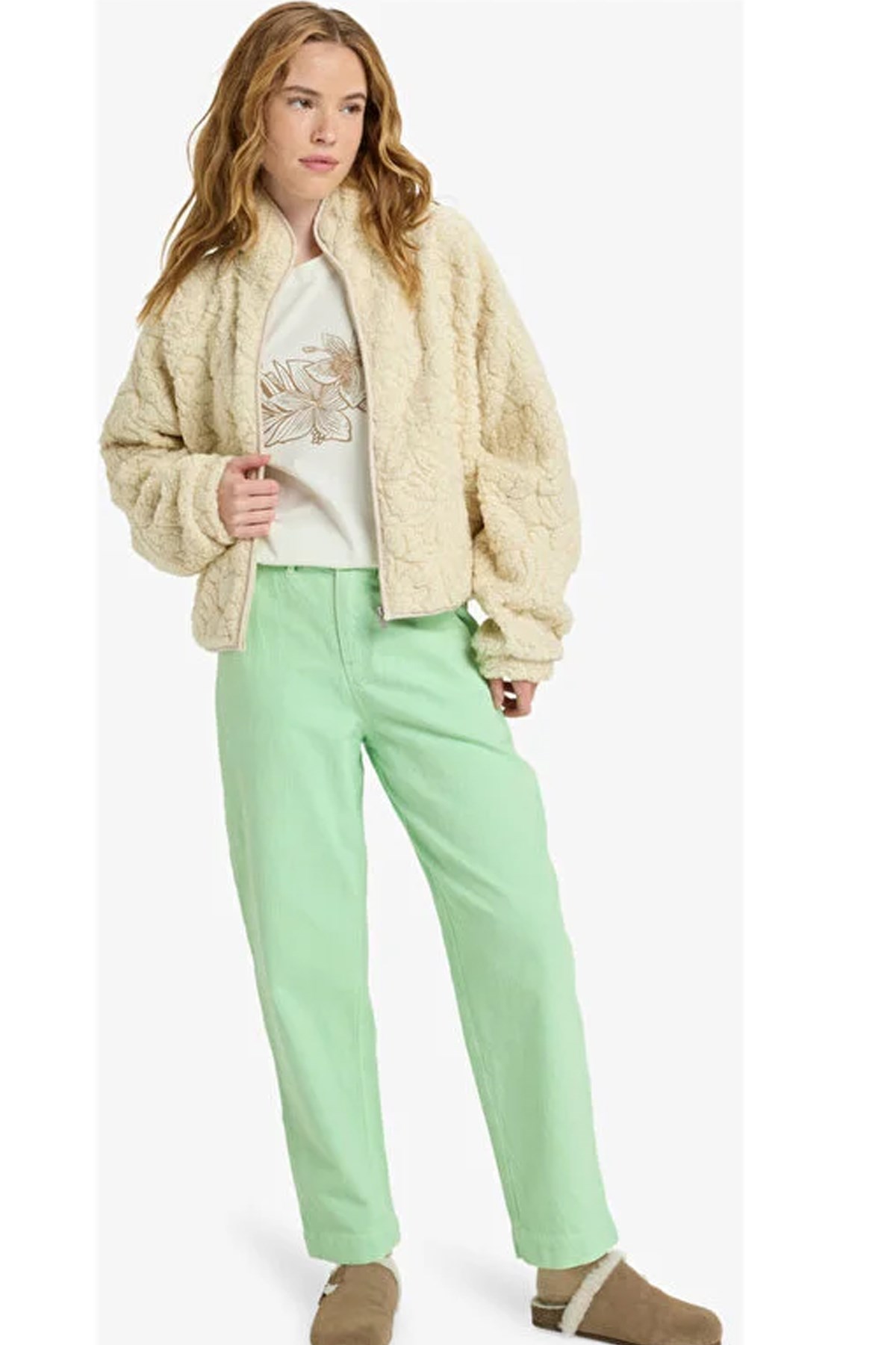 Roxy Blurry Cloud Kadın Polar Ceket ERJPF03212-6795 Bej