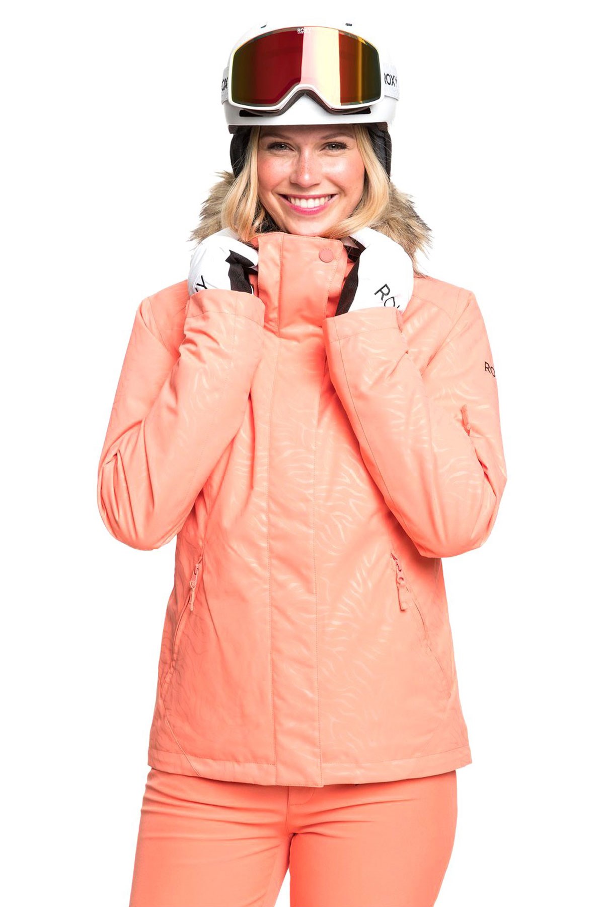 Roxy Jet Ski Solid Kadın Snowboard Ceketi ERJTJ03266-MHF2 Turuncu