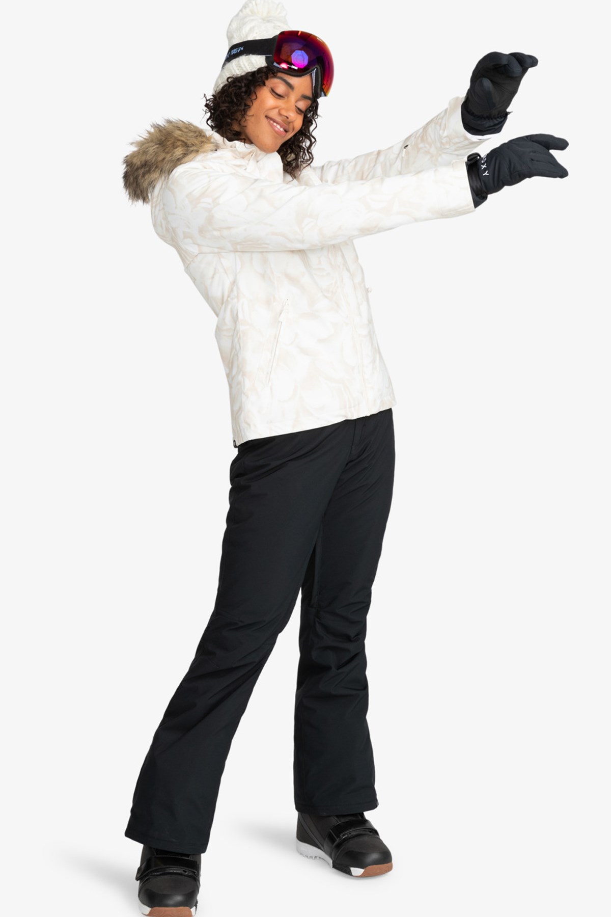 Roxy Jet Ski Jk Kadın Kayak Montu ERJTJ03429-WBS1 Beyaz