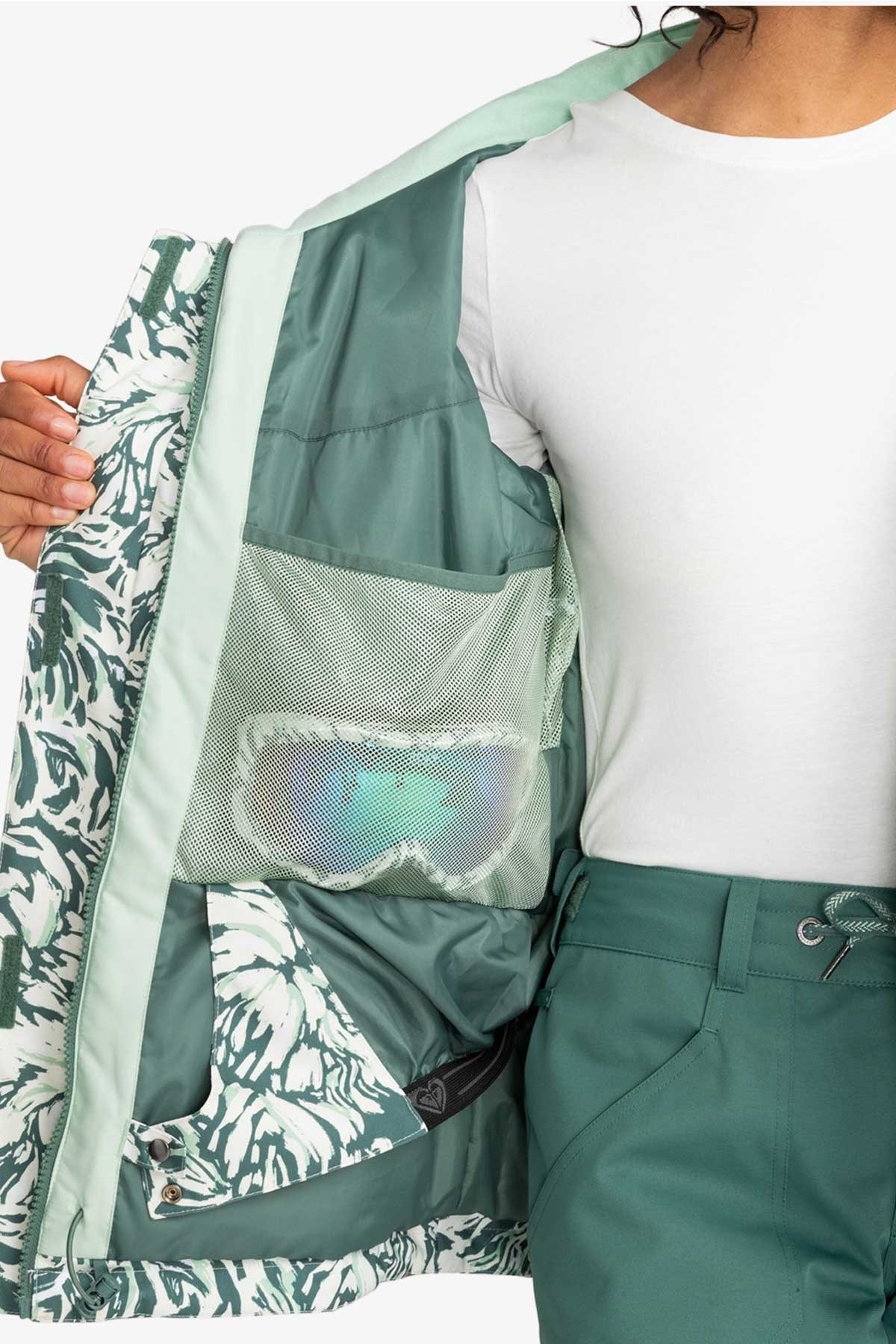 Roxy Jetty Jk Kadın Kayak Montu ERJTJ03433-BPG1 Yeşil