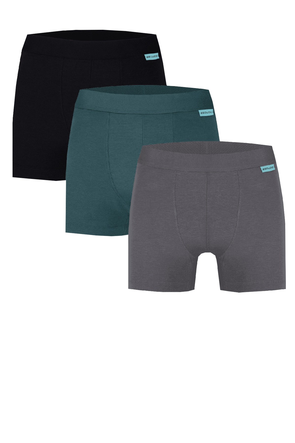 Esqudo 3'lü Erkek Boxer ESBXM3004 Çok Renkli