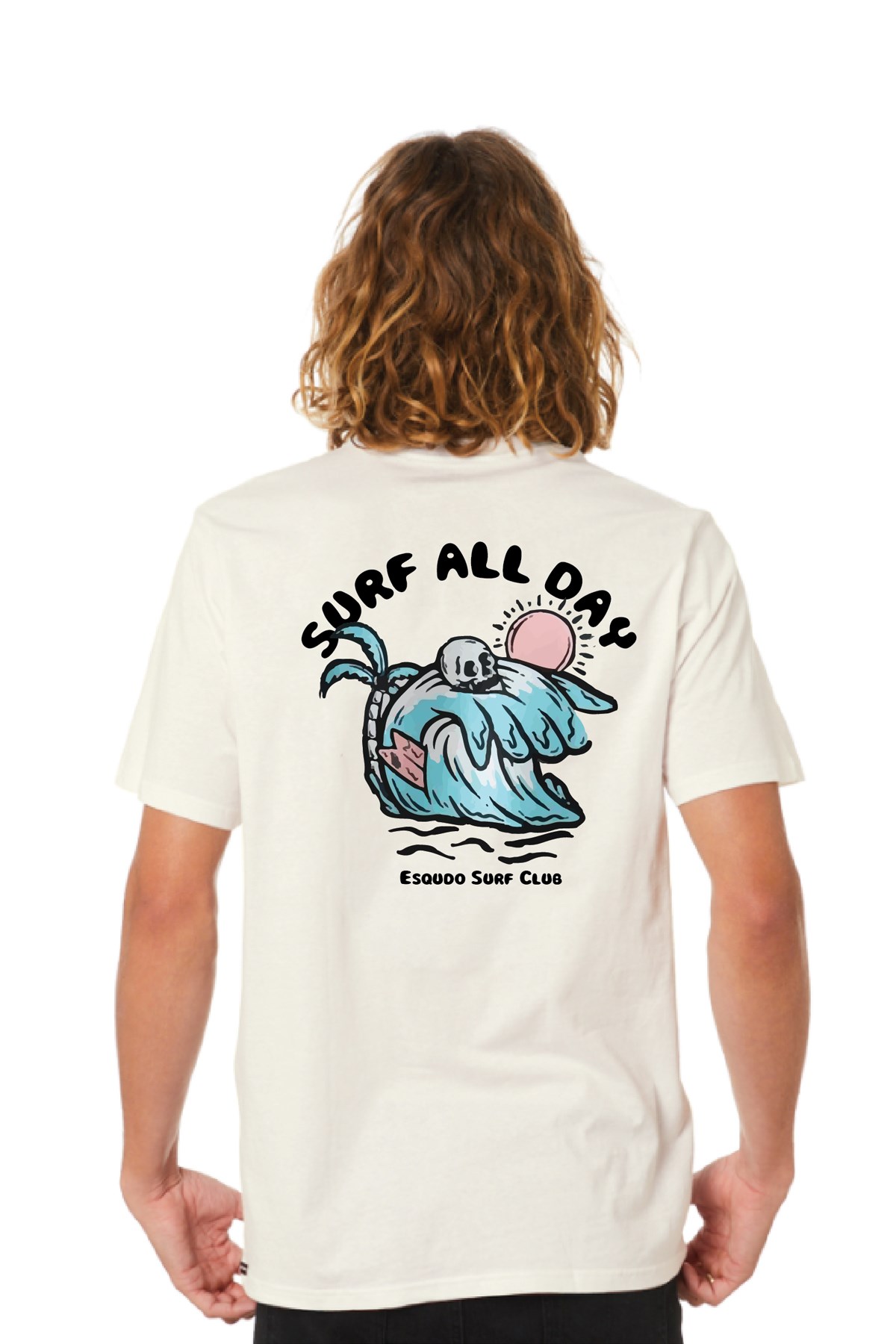 Esqudo Surf All Day Erkek Tişört ESTP0007 Sarı