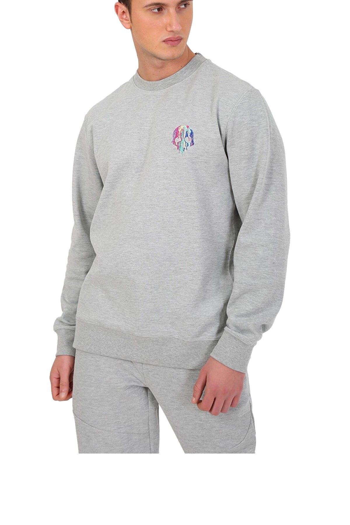 Esqudo Skull Erkek Sweatshirt ESWTP0001 Gri