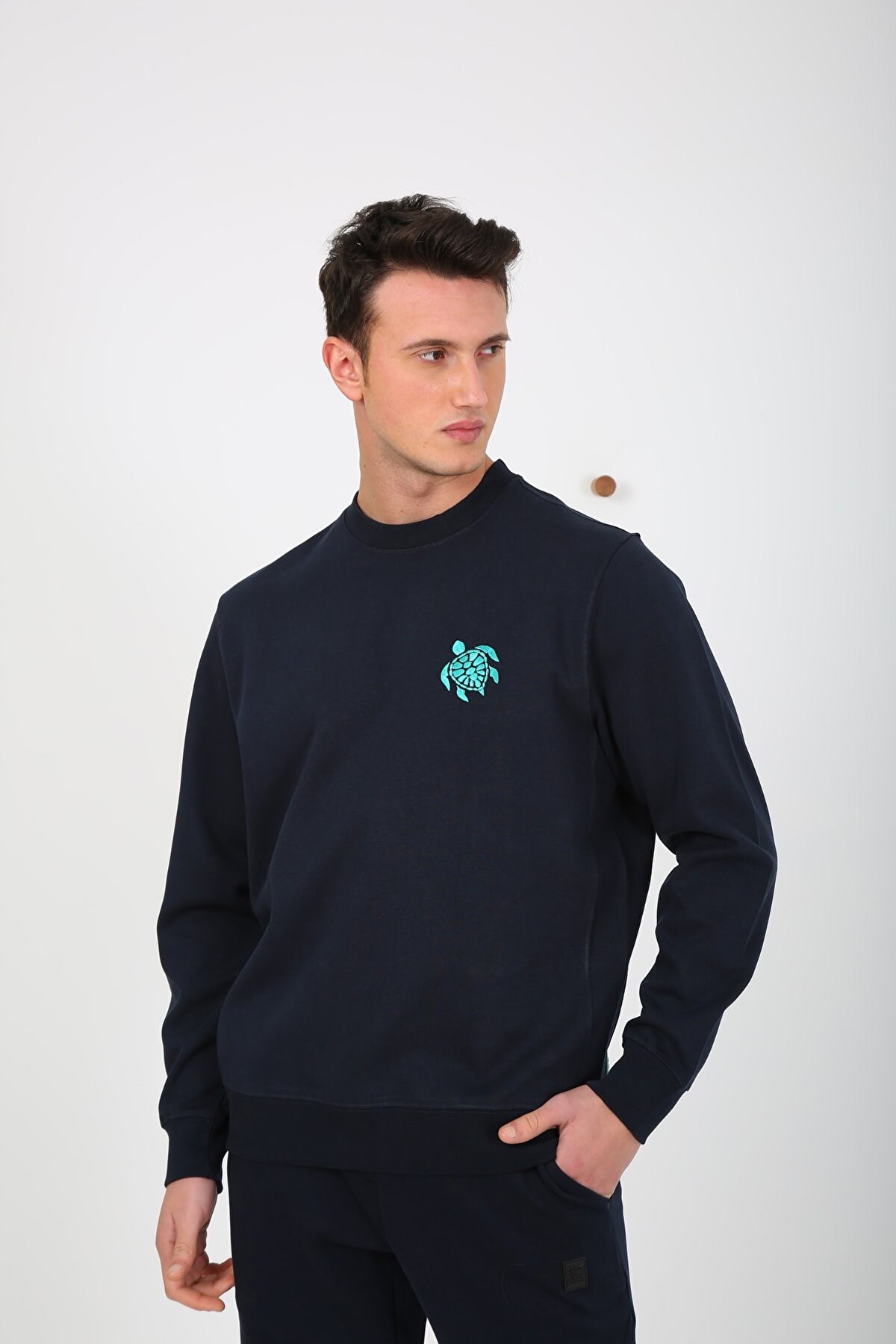 Esqudo Turtle Erkek Sweatshirt ESWTP0002 Lacivert