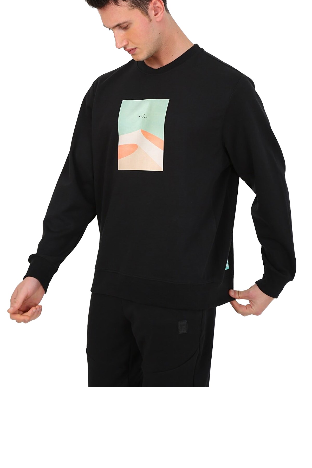 Esqudo Powder Erkek Sweatshirt ESWTP0004 Siyah
