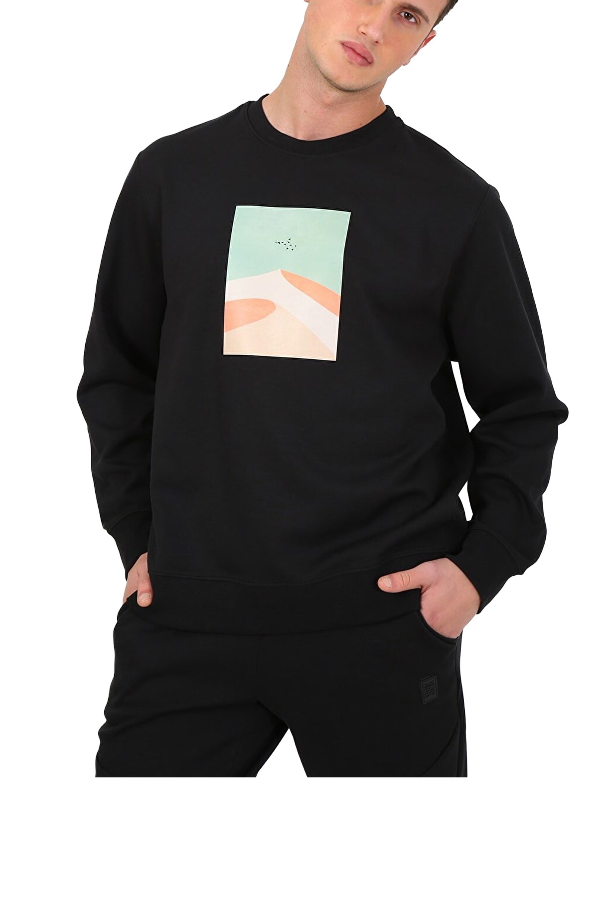 Esqudo Powder Erkek Sweatshirt ESWTP0004 Siyah