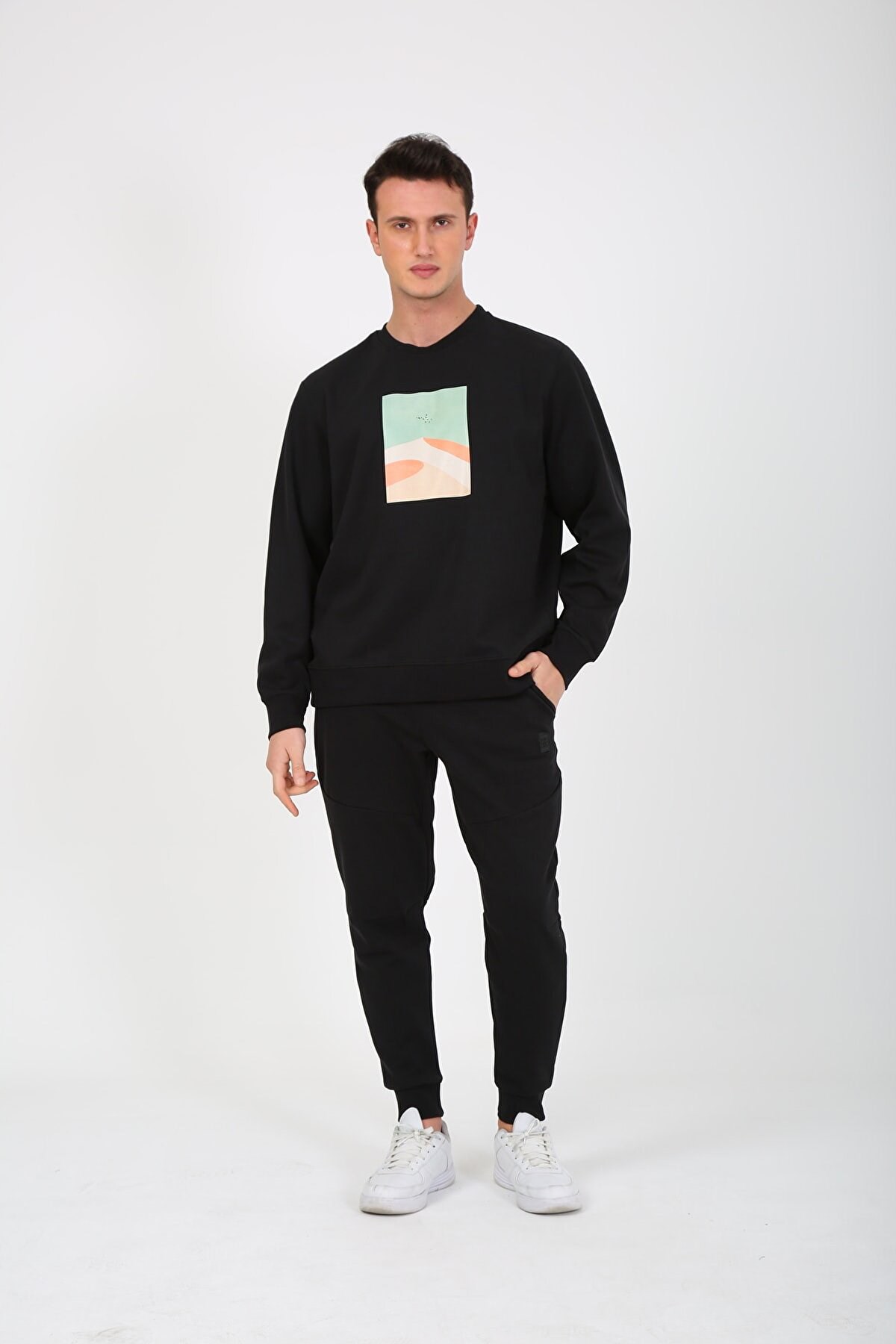 Esqudo Powder Erkek Sweatshirt ESWTP0004 Siyah